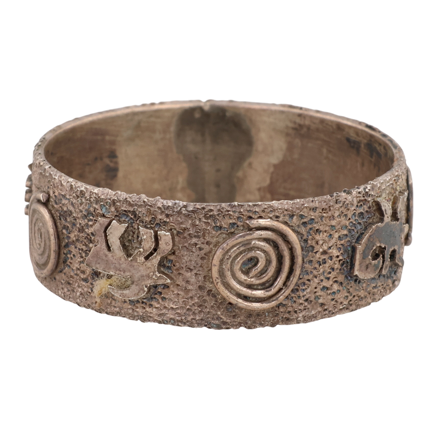 Scott Skeets Navajo Sterling Petroglyph Ring Sz 9.25