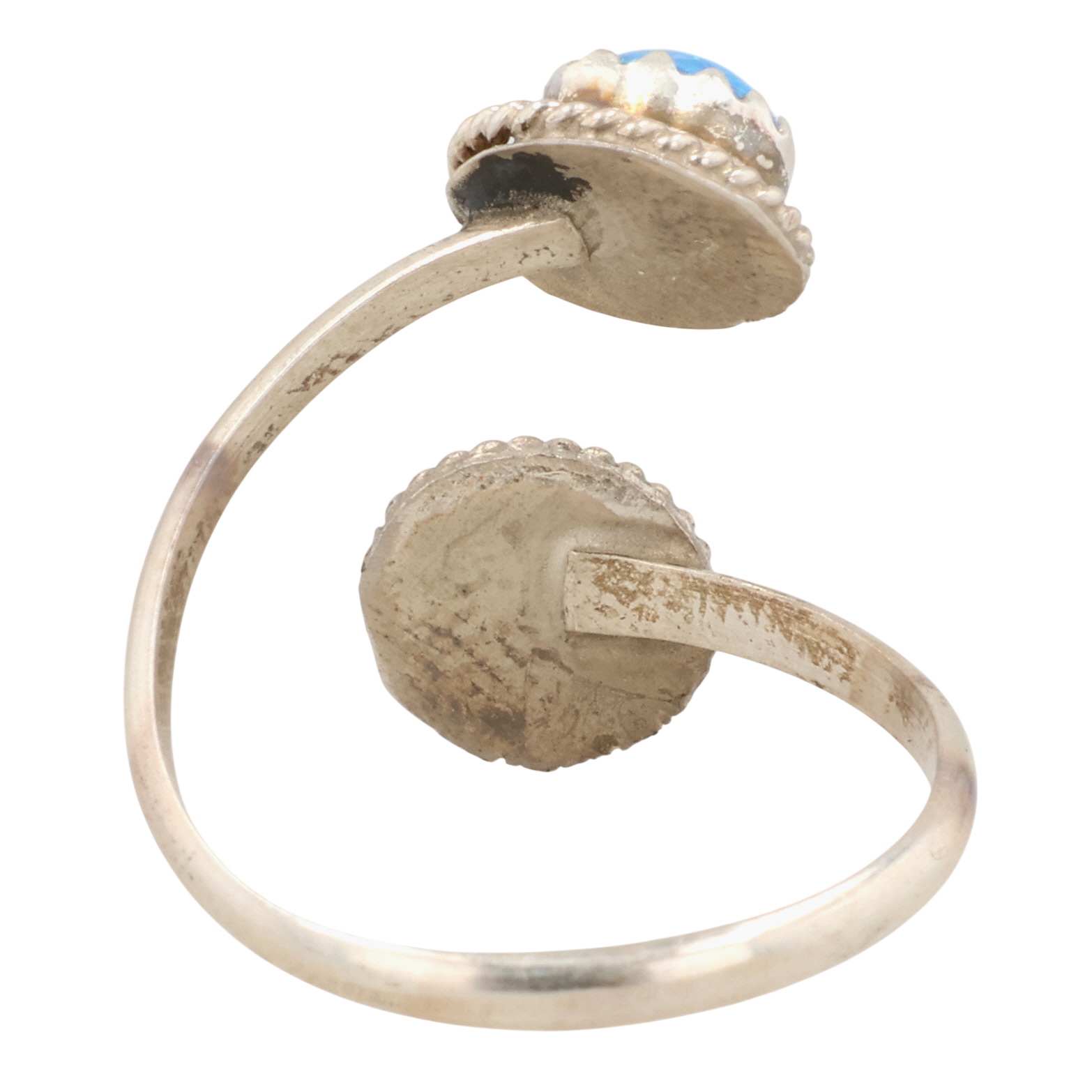 Esther White Navajo Sterling Opal Adjustable Ring
