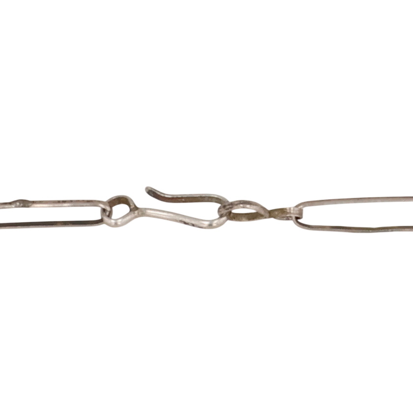 Emma Bowekaty Zuni Sterling Opal Inlay Necklace