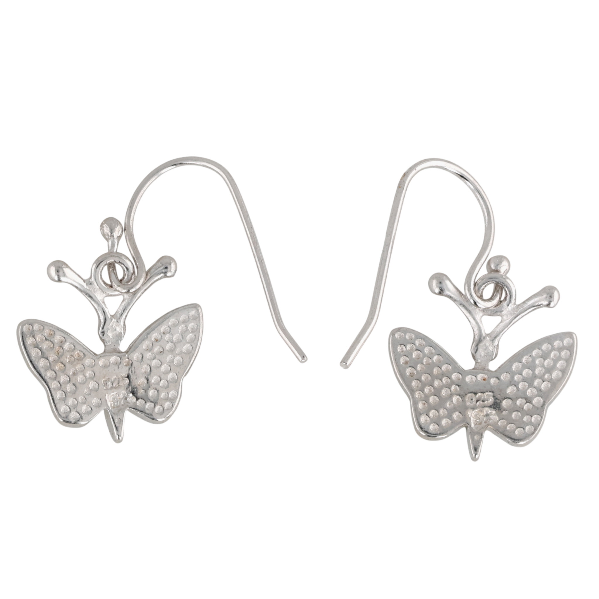 Southwest Sterling Larimar Butterfly Earrings