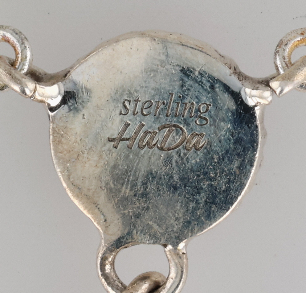 HaDa Collection Sterling Pink Opal Drop Necklace