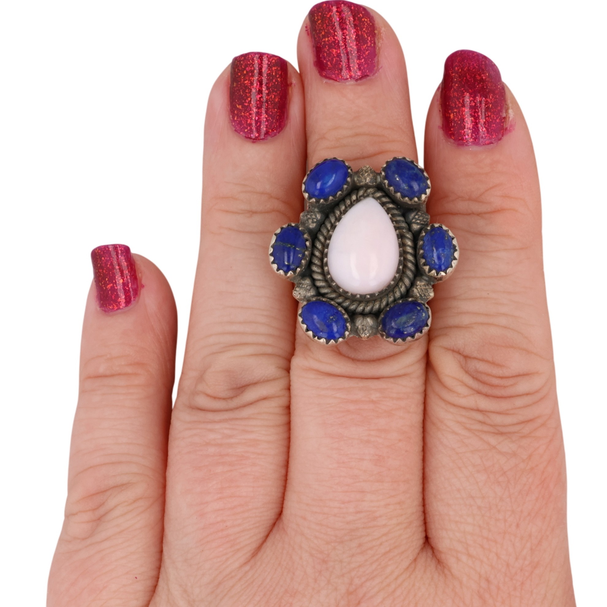 HaDa Collection Sterling Multi-Stone Adjustable Ring
