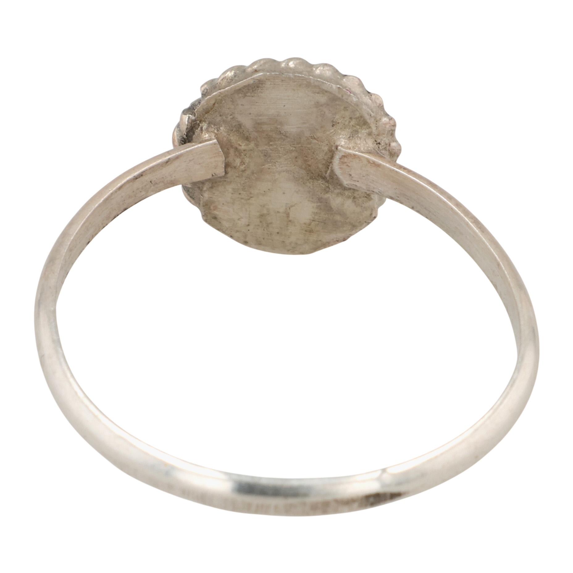 Esther White Navajo Sterling Spiny Oyster Ring Sz 4.75