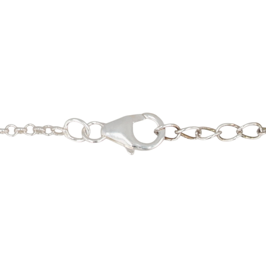 HaDa Collection Sterling Violet Rose Dahlia Bar Necklace