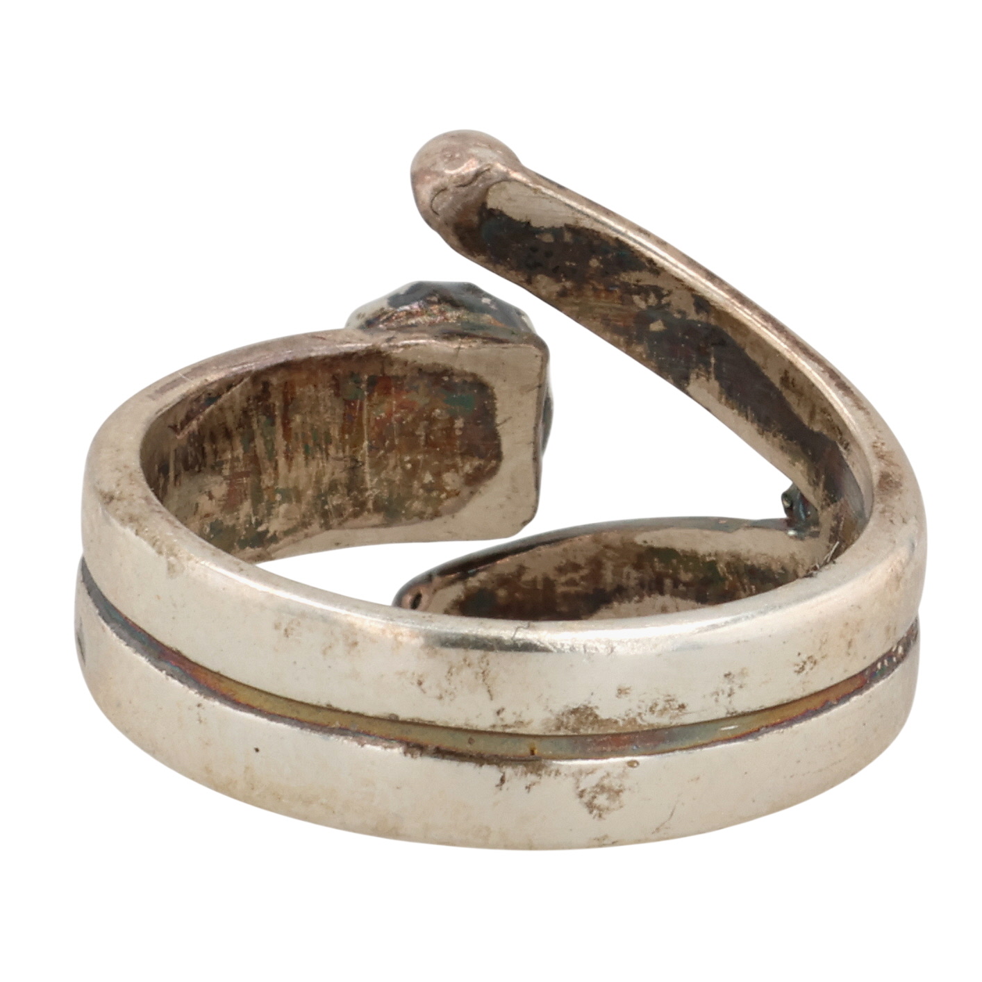 Signed Navajo Sterling Kingman Turquoise Ring Sz 4.5