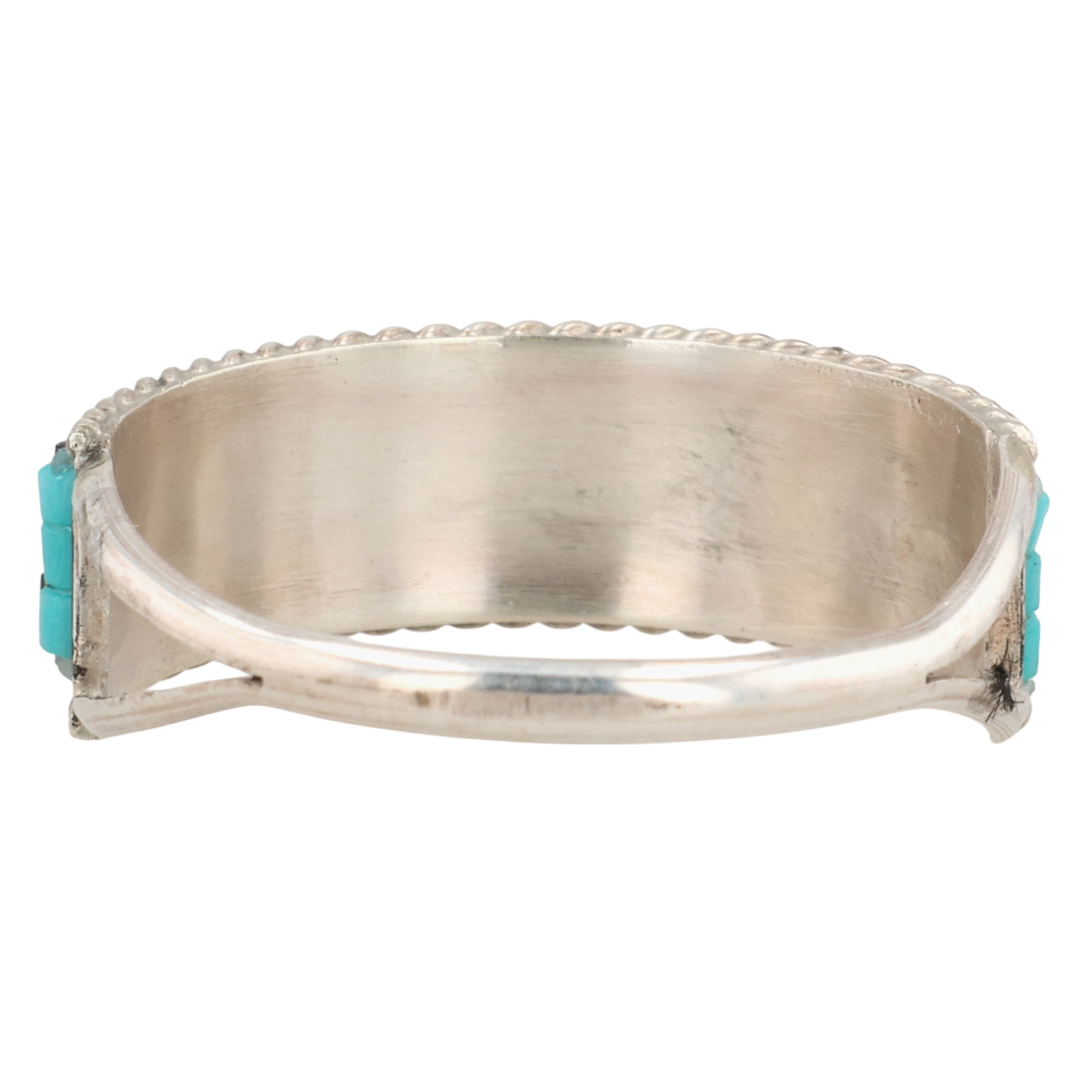 Lucille Romone Navajo Sterling Microbead Ring Sz 8
