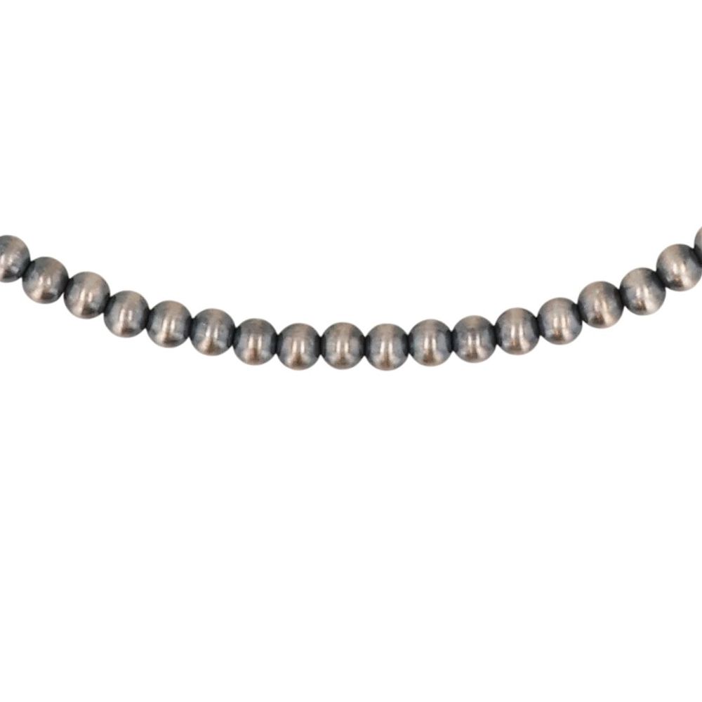 Lot 226: Southwest Sterling Oxidized Bead Necklace