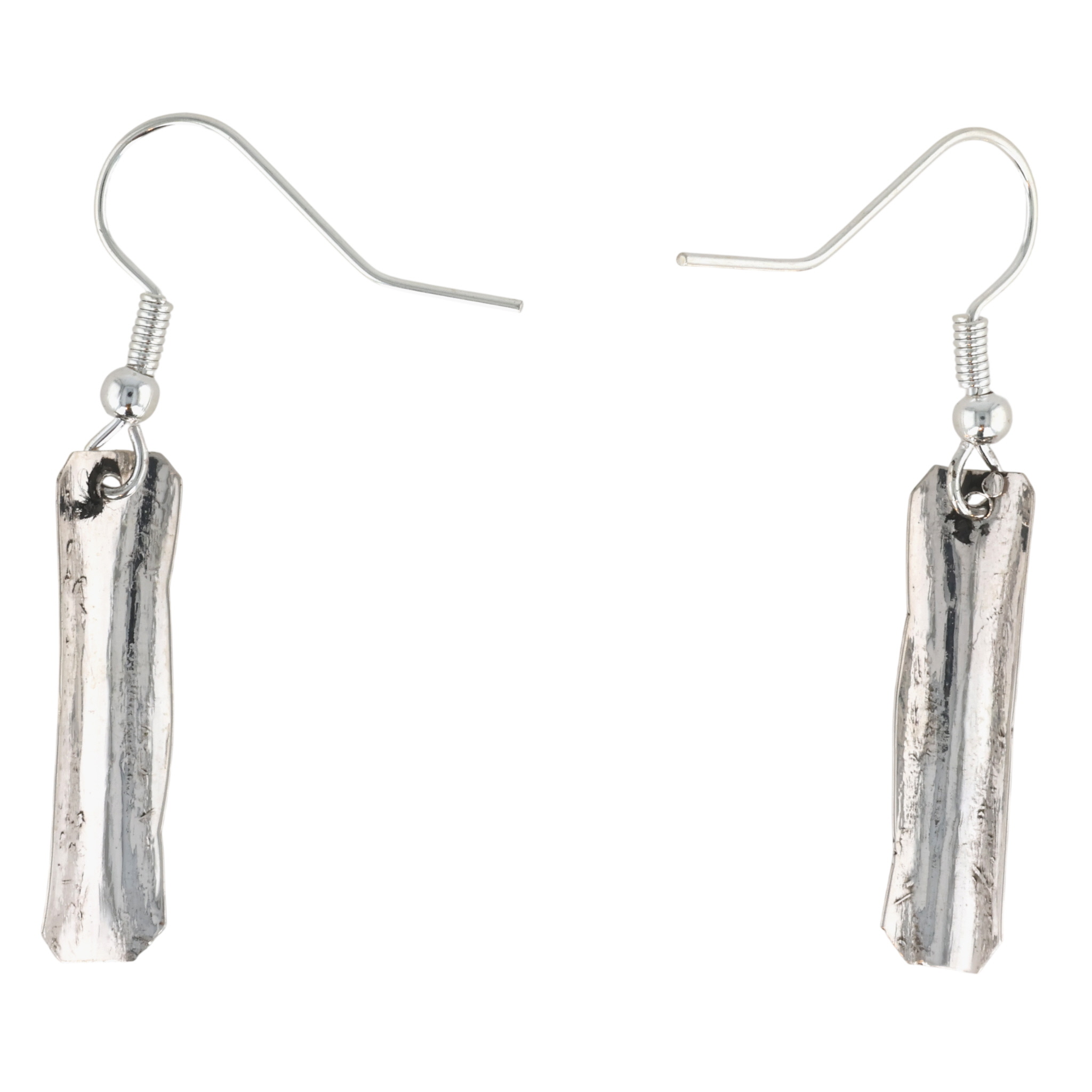 Florence Tahe Navajo Sterling Stamped Bar Earrings