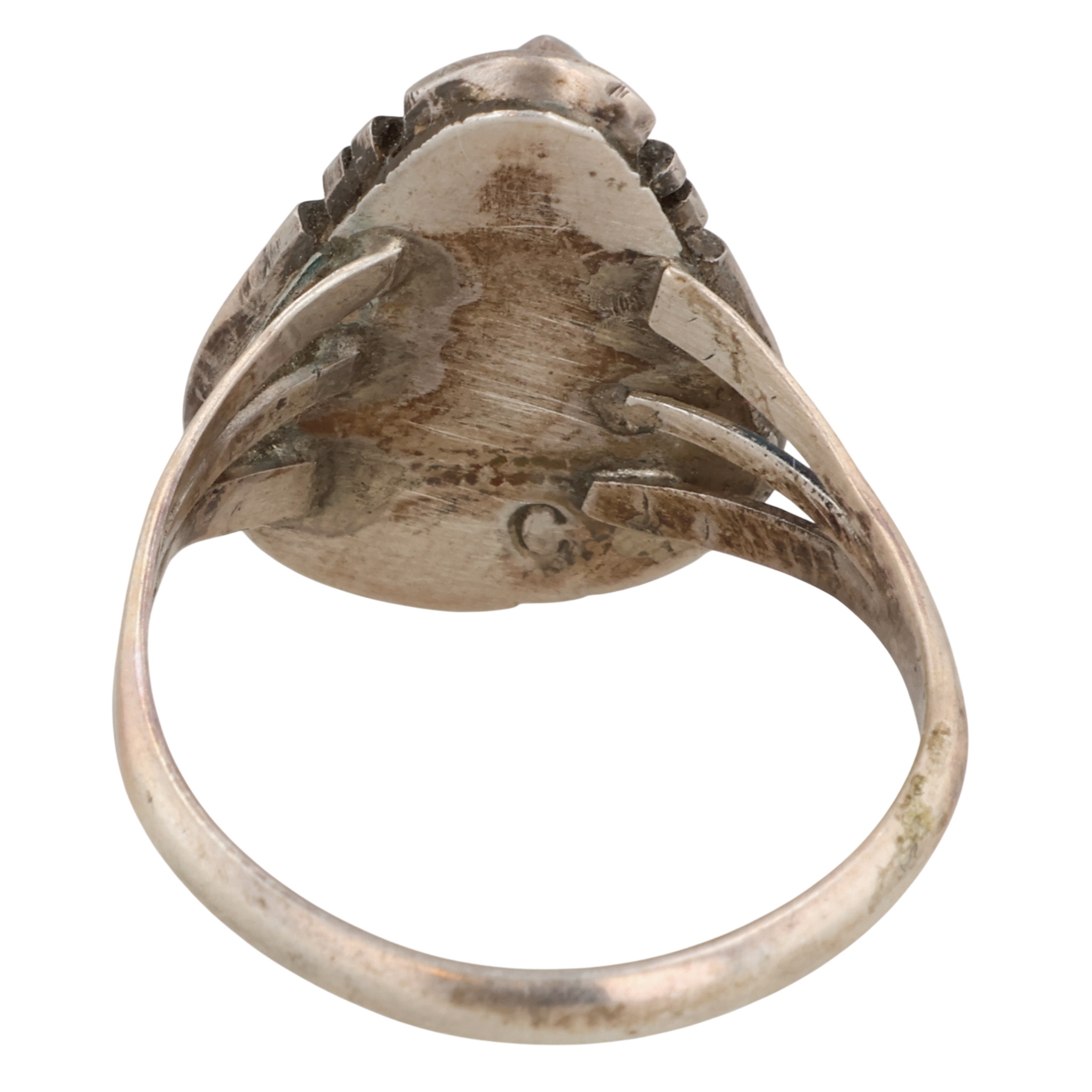 Calvin Spencer Navajo Sterling Opal Ring Sz 5.5