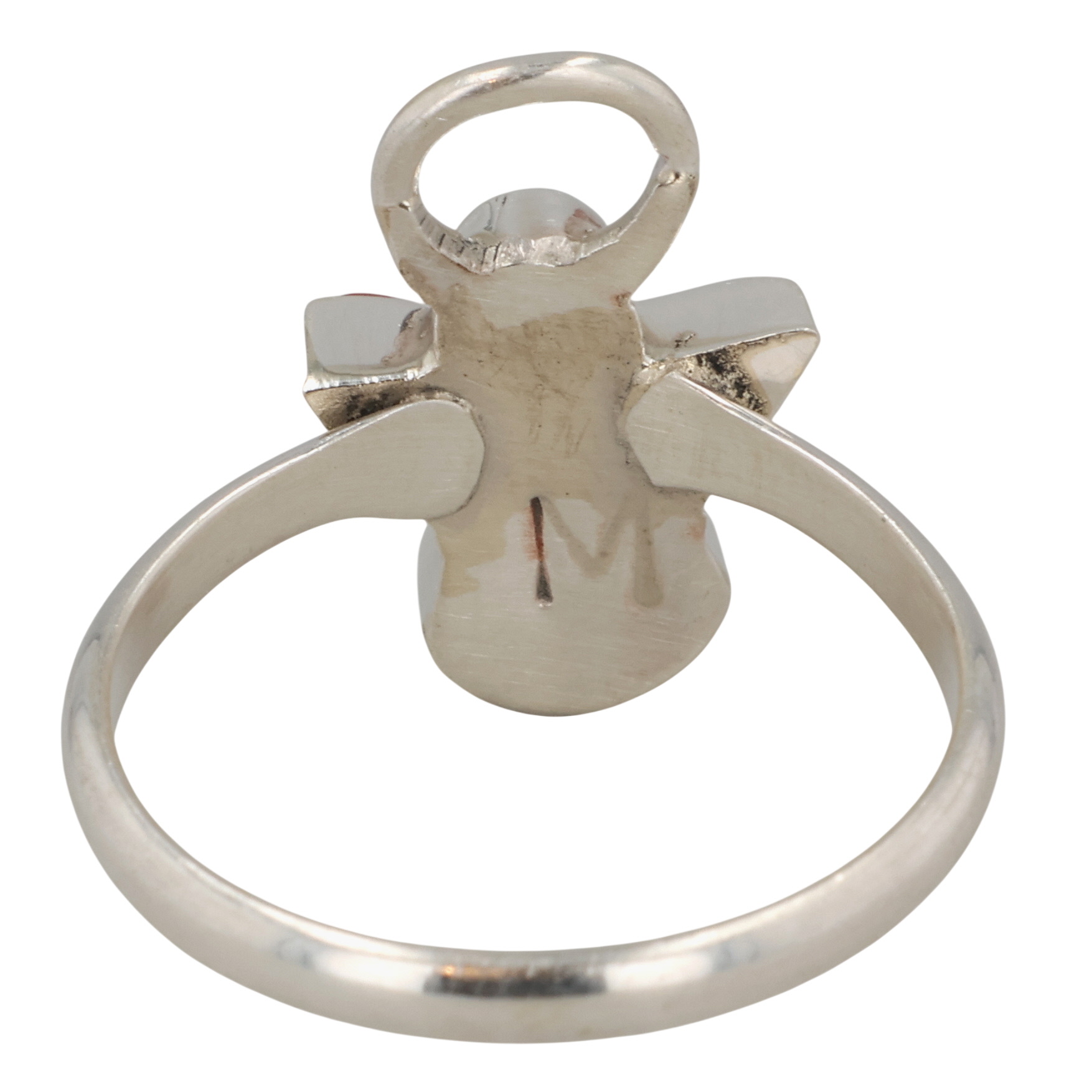 Claudia Martza Zuni Sterling Multi-Stone Inlay Angel Ring Sz 4.75