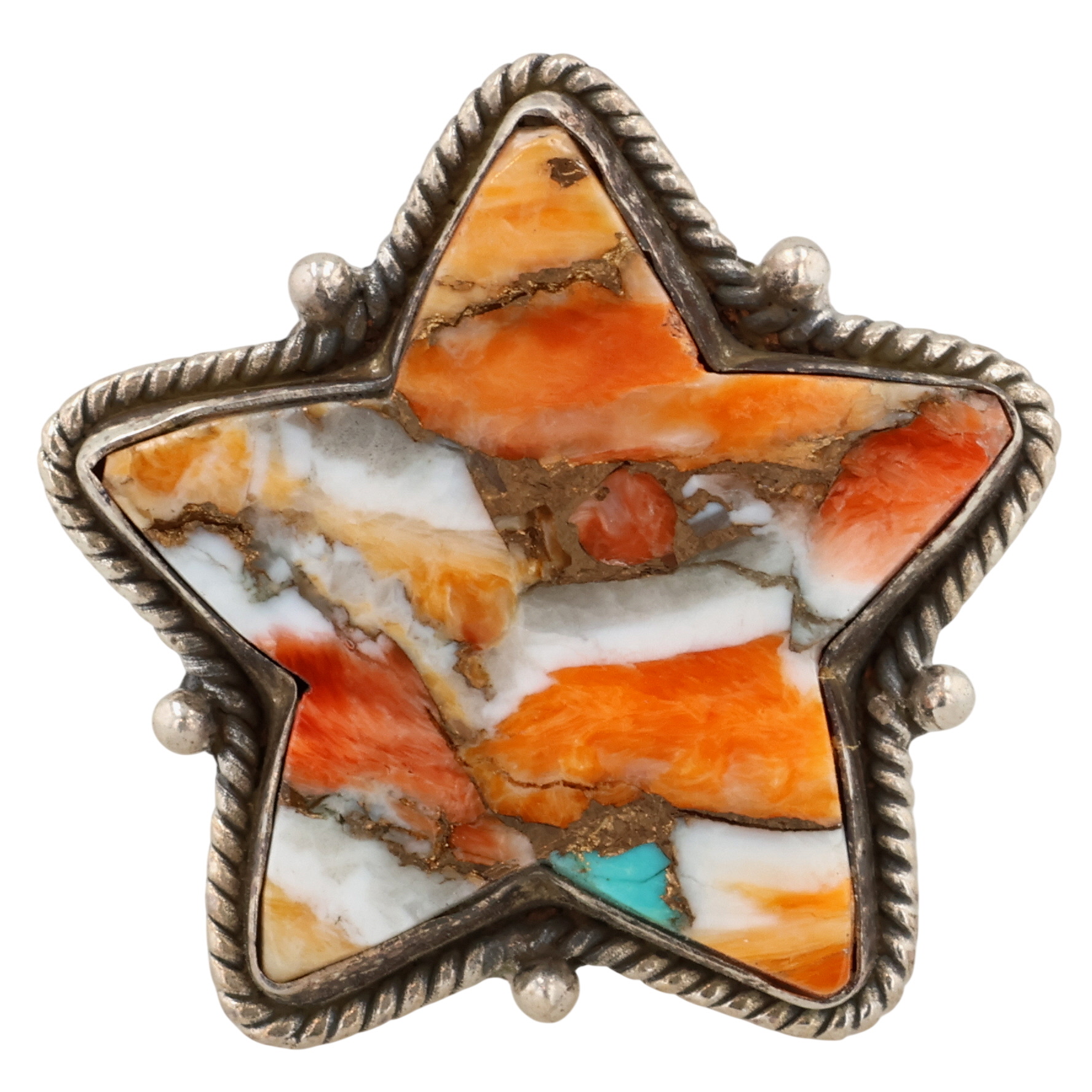 HaDa Collection Sterling Spiny Oyster Adjustable Ring