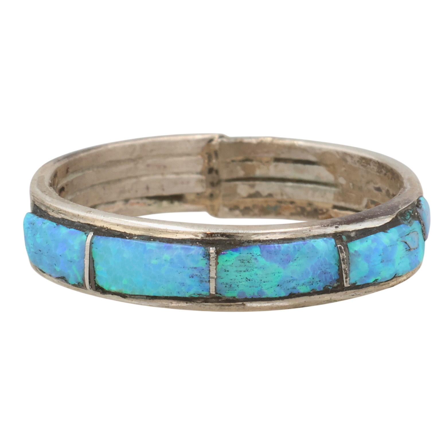 Debbie Livingston Navajo Sterling Opal Ring Sz 6.75