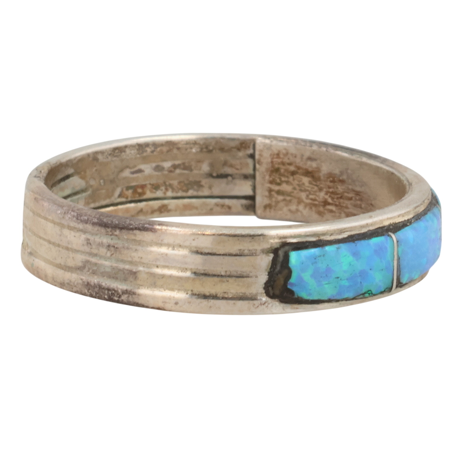 Debbie Livingston Navajo Sterling Opal Ring Sz 6.75