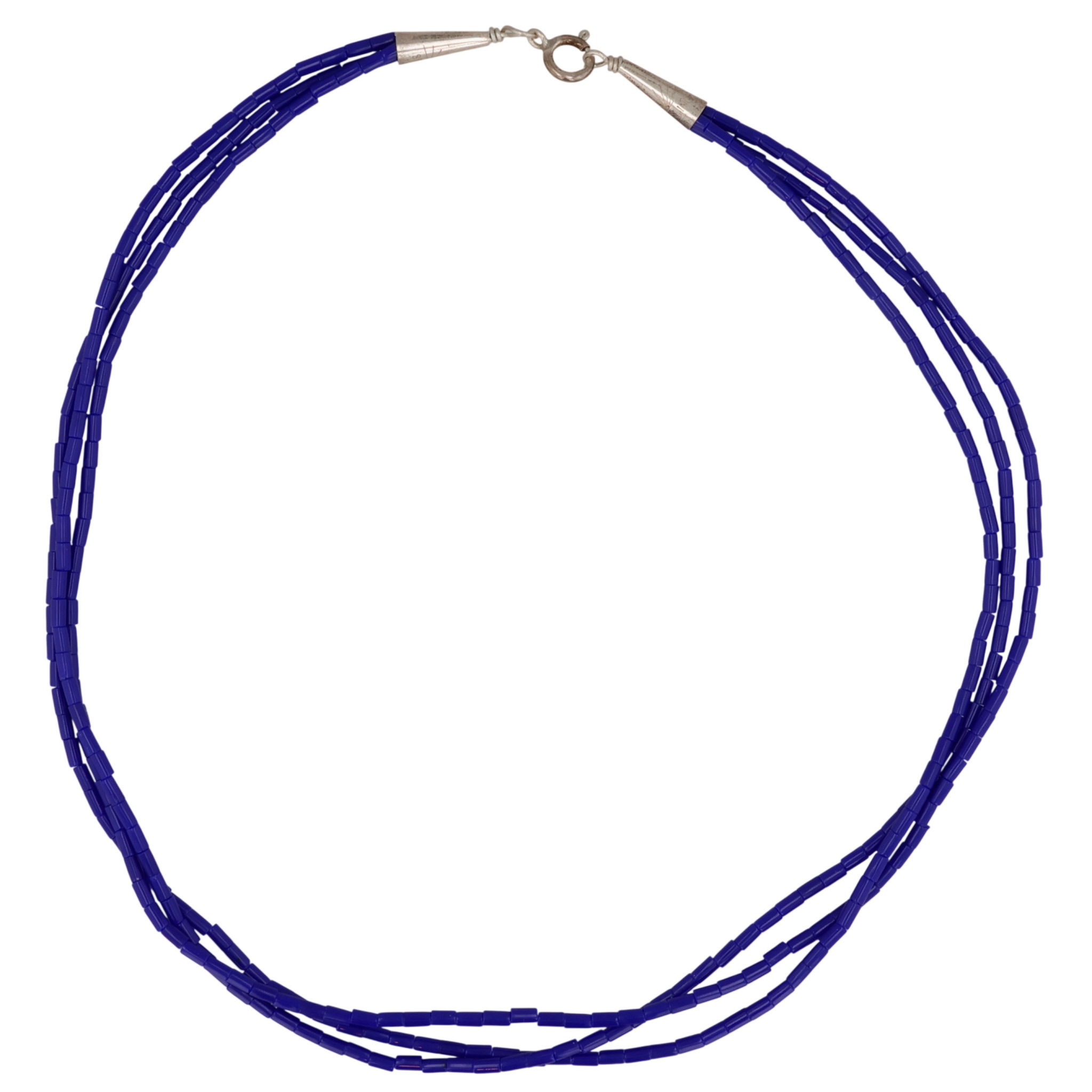 Southwest Sterling Lapis Lazuli Multi-Strand Necklace