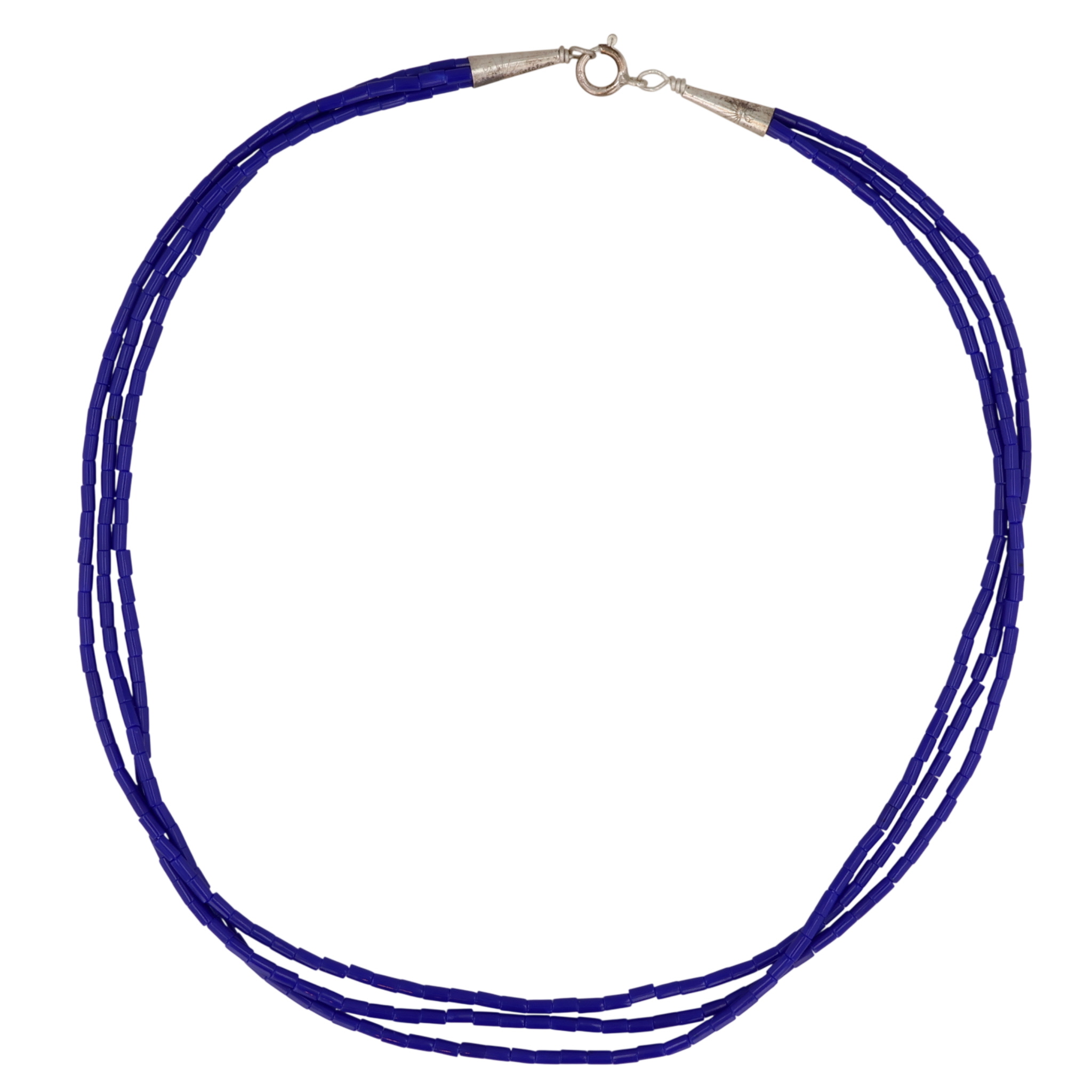 Southwest Sterling Lapis Lazuli Multi-Strand Necklace