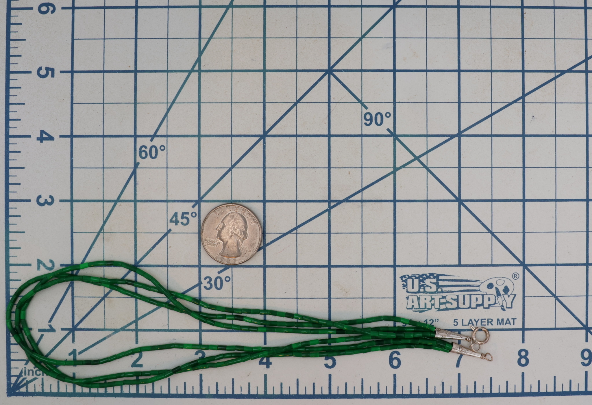 Southwest Sterling Malachite Multi-Strand Necklace
