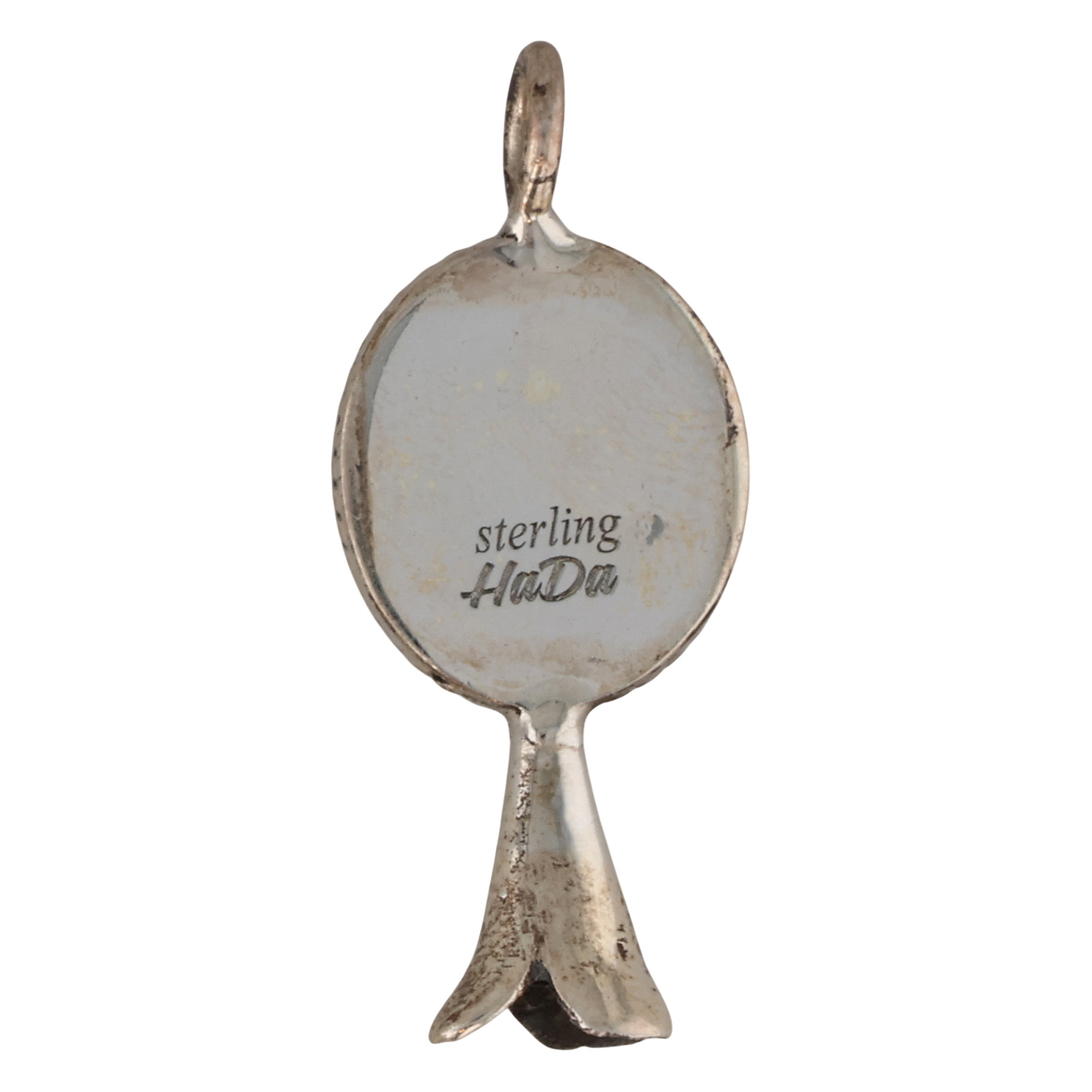 HaDa Collection Sterling Spiny Oyster Squash Blossom Pendant
