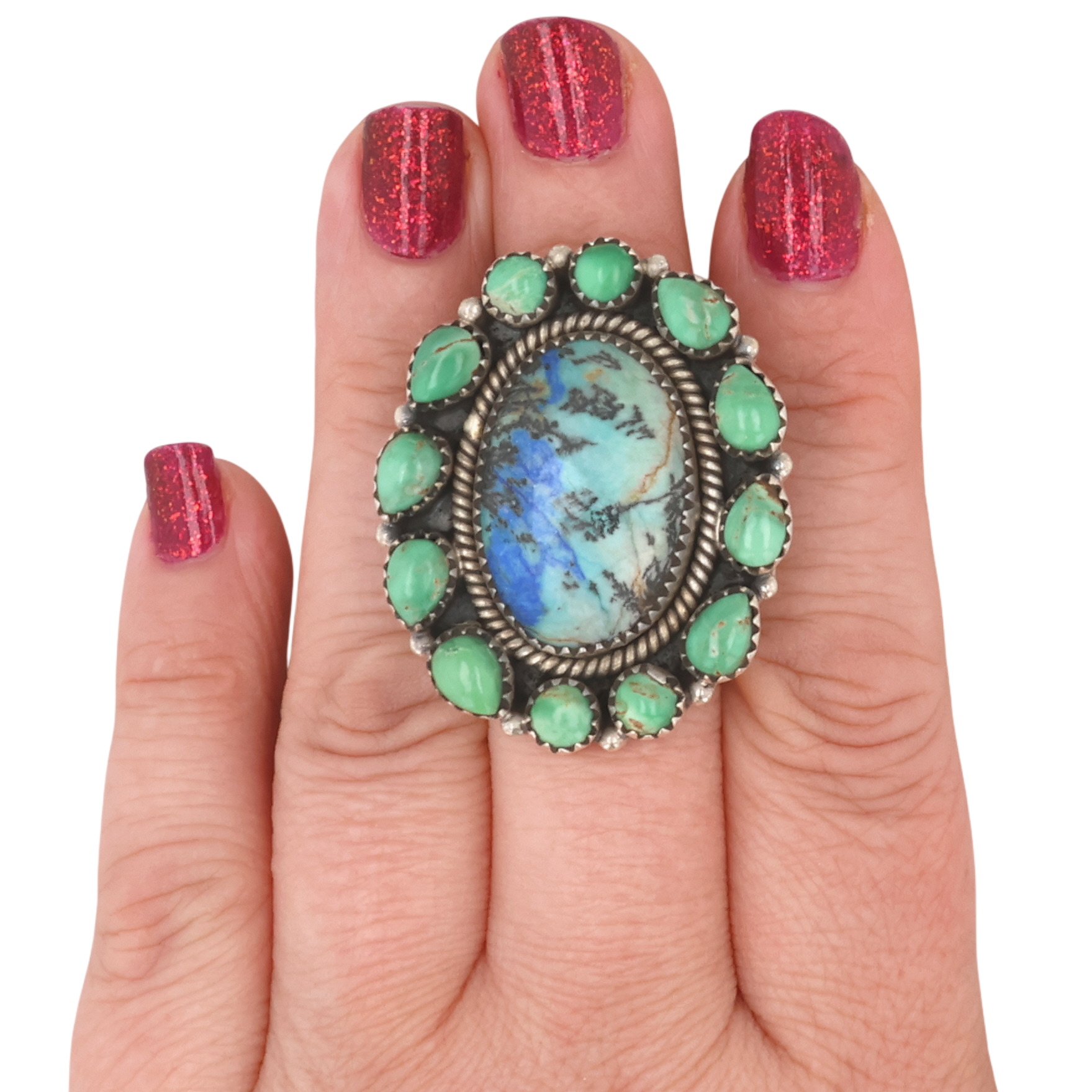 HaDa Collection Sterling Multi-Stone Adjustable Ring