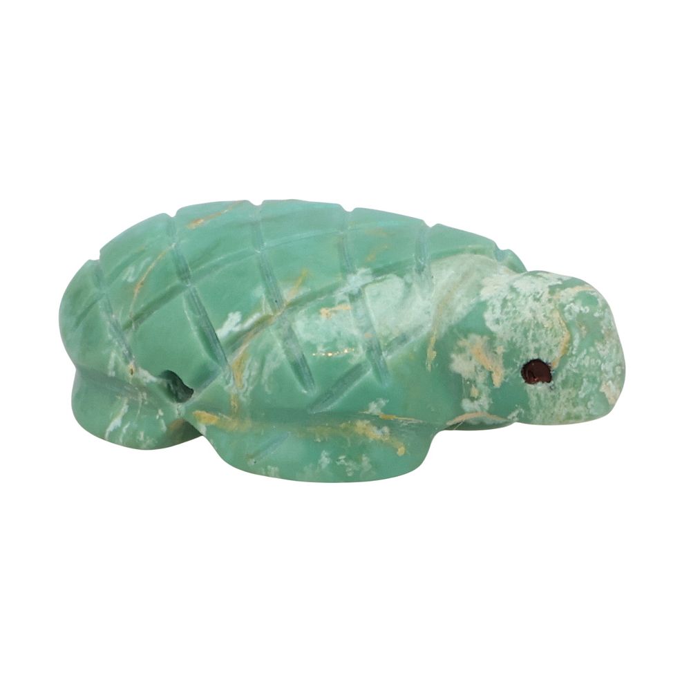 Lot 272: Stacey Turpen Navajo Turquoise Turtle Fetish Carving