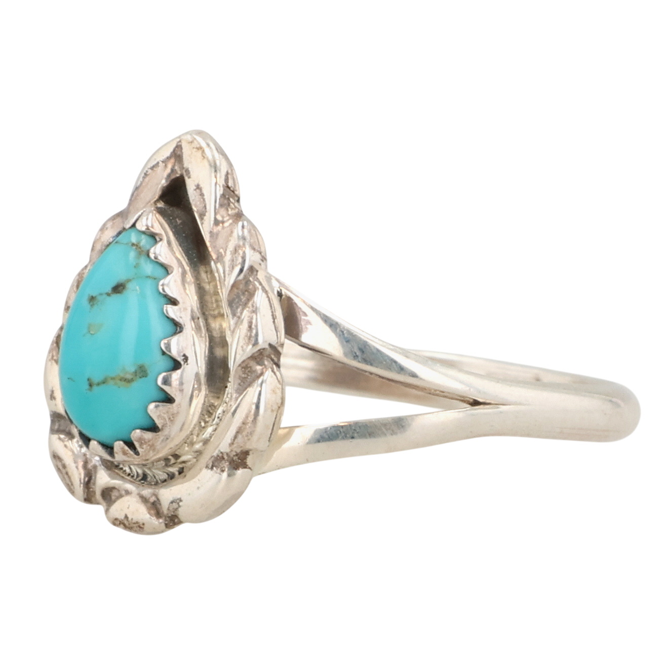 Jerryson Henio Navajo Sterling Kingman Turquoise Ring Sz 8.25