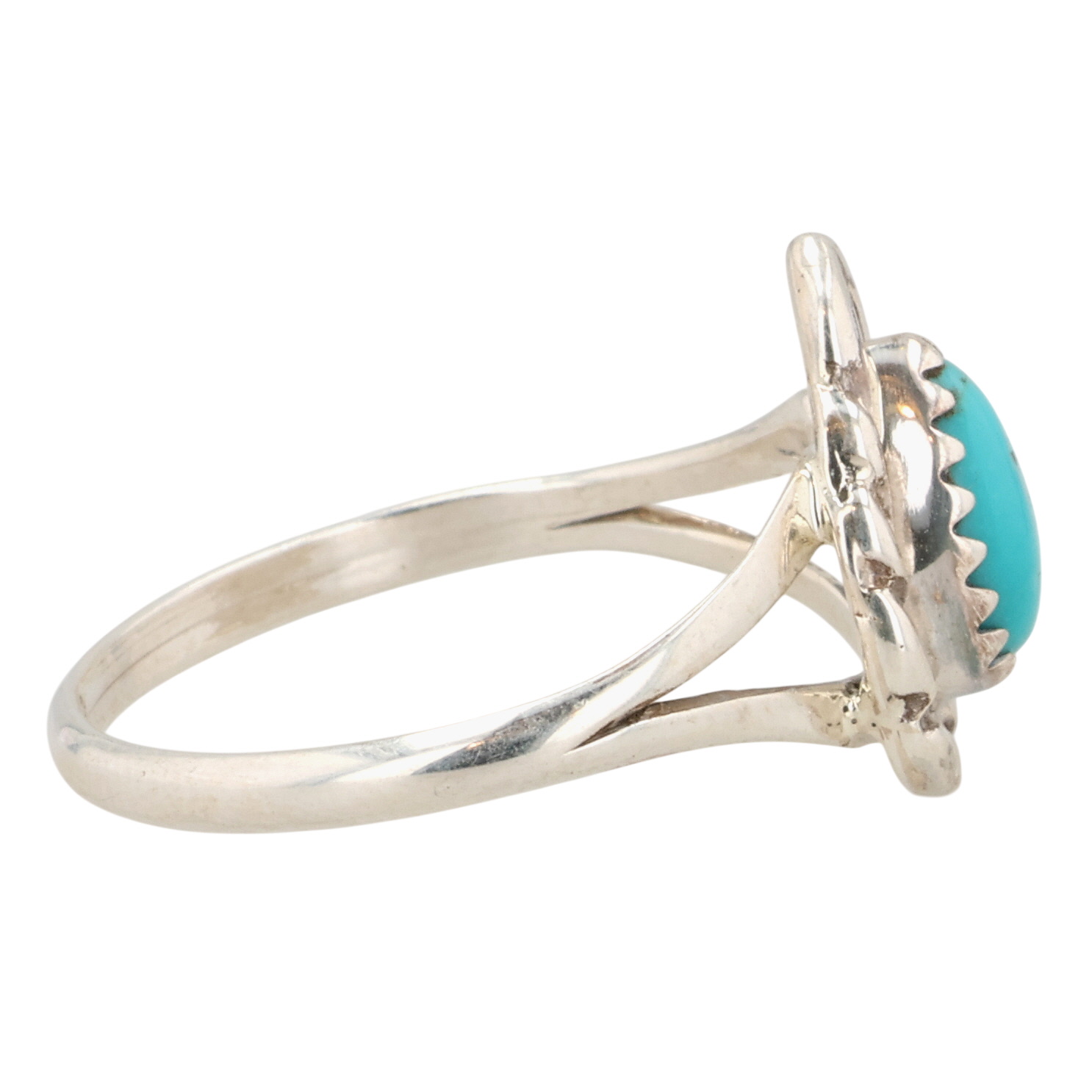 Jerryson Henio Navajo Sterling Kingman Turquoise Ring Sz 8.25