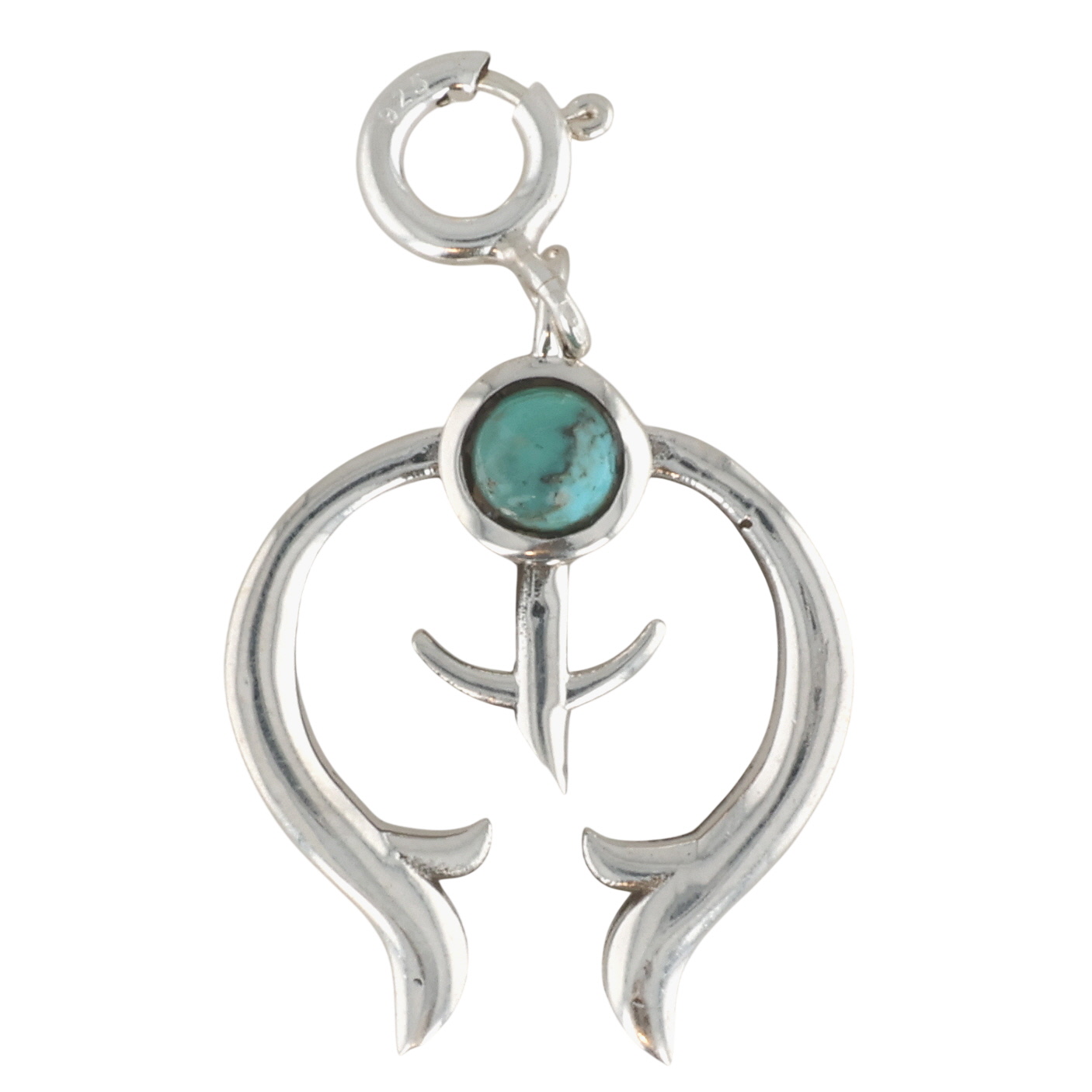 HaDa Collection Sterling Kingman Turquoise Naja Charm