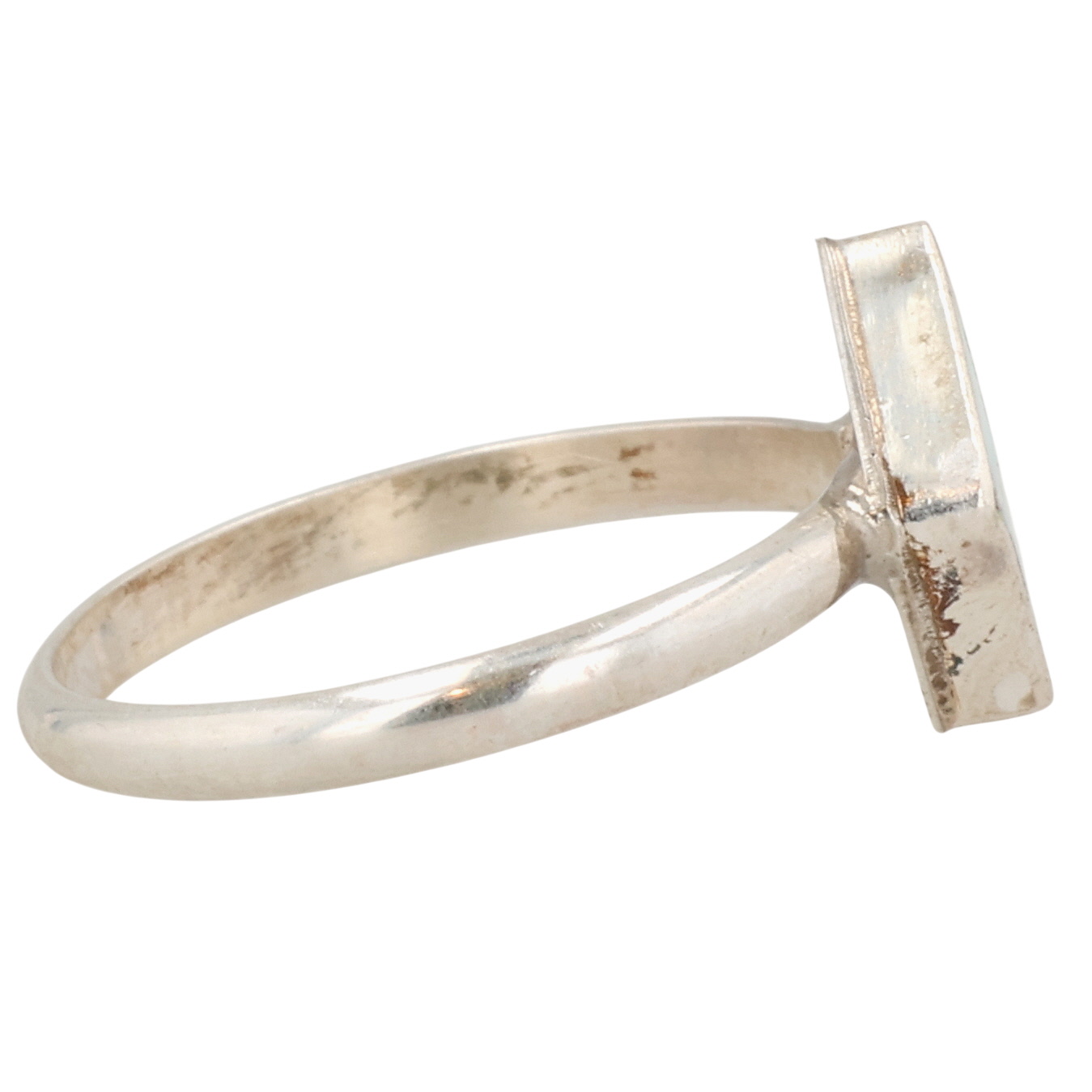 Swain Charley Zuni Sterling Opal Inlay Ring Sz 6.75