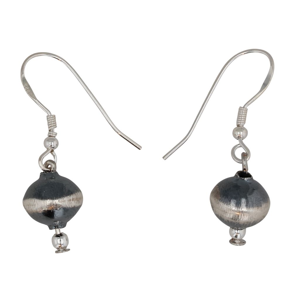 Lot 286: Southwest Sterling Oxidized Bead Earrings