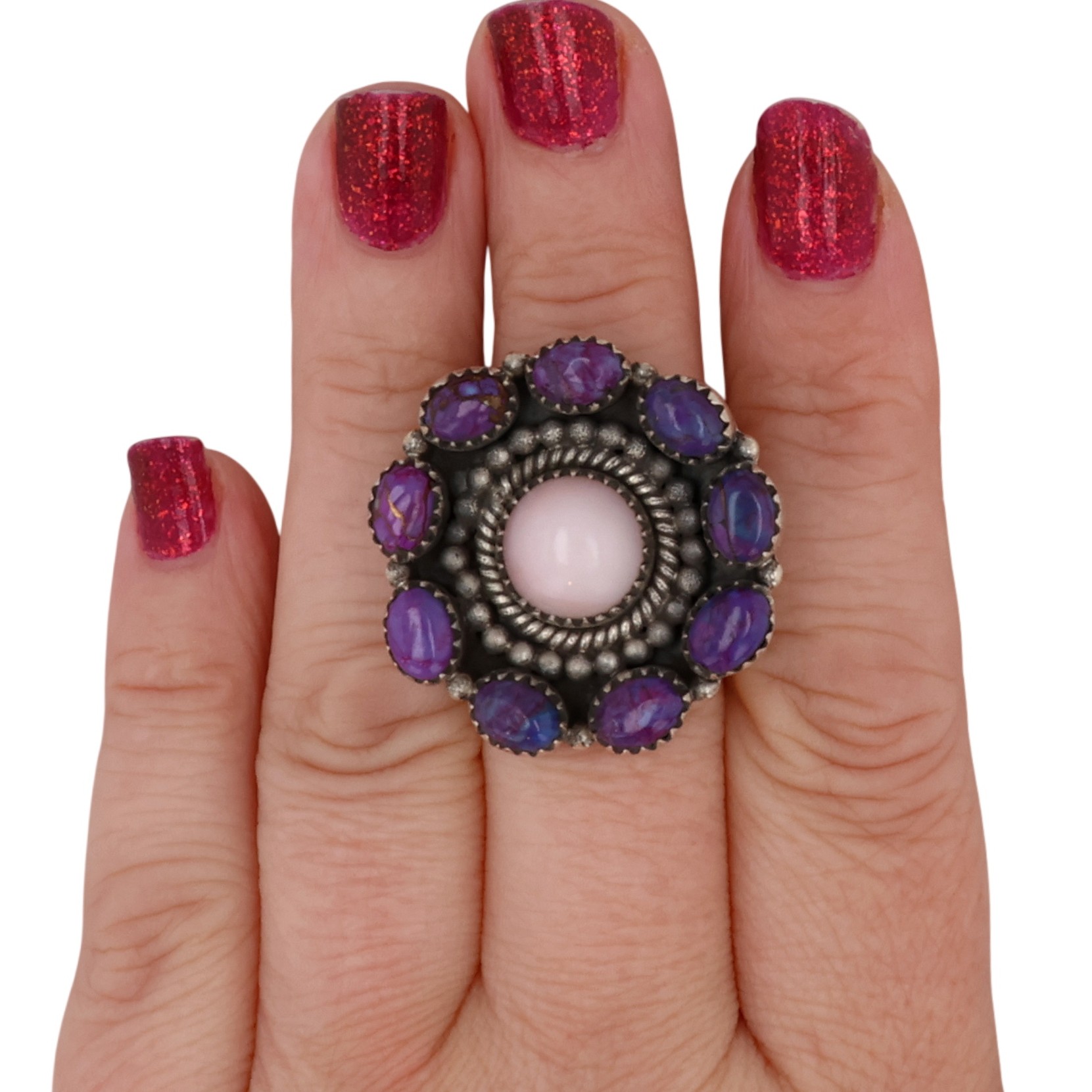 HaDa Collection Sterling Multi-Stone Adjustable Ring