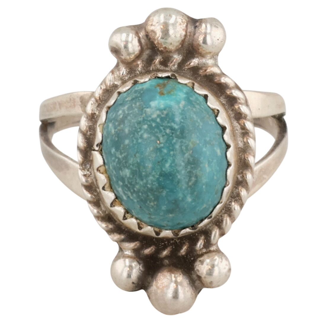 Robert Martinez Navajo Sterling Turquoise Ring Sz 3.5