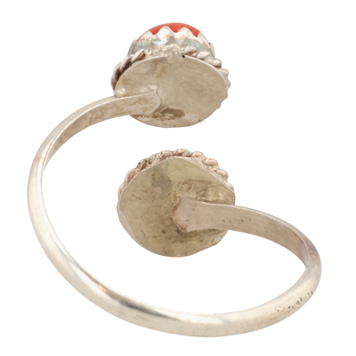 Esther White Navajo Sterling Spiny Oyster Adjustable Ring