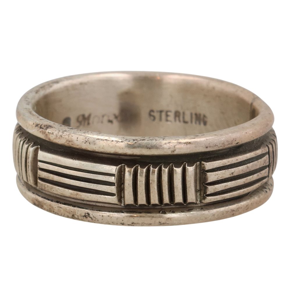 Lot 324: Bruce Morgan Navajo Sterling Ring Sz 6.25