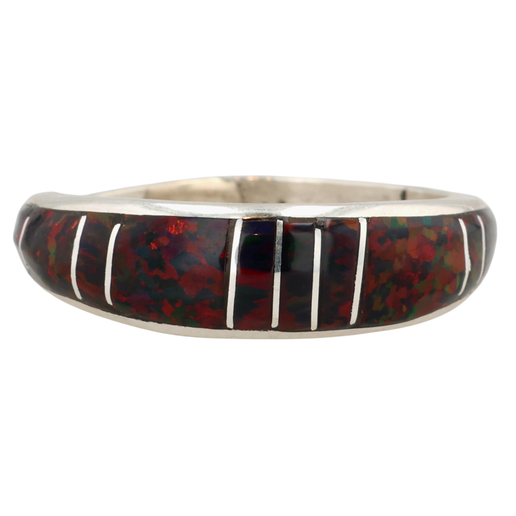 Kerri Peina Zuni Sterling Opal Inlay Ring Sz 7