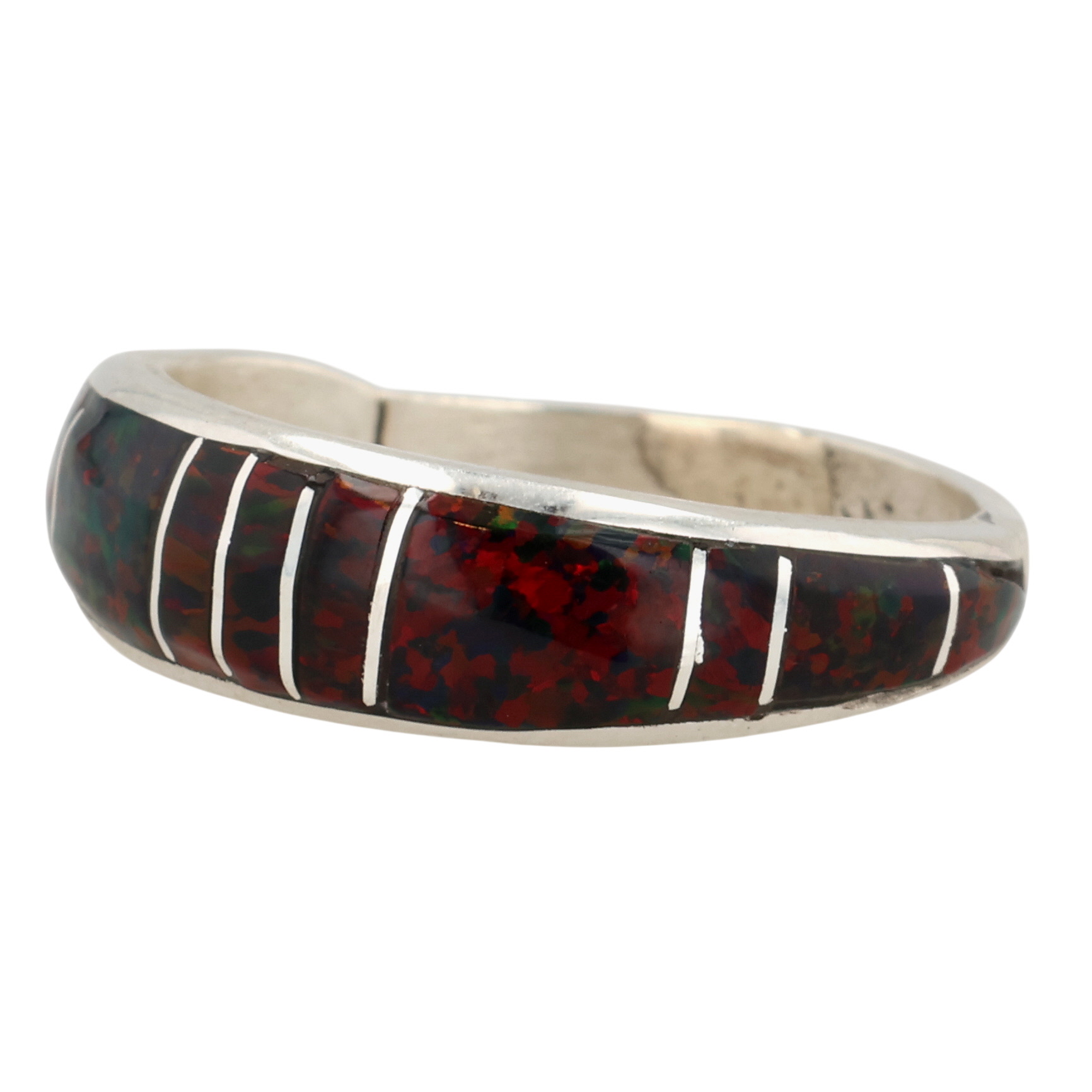 Kerri Peina Zuni Sterling Opal Inlay Ring Sz 7