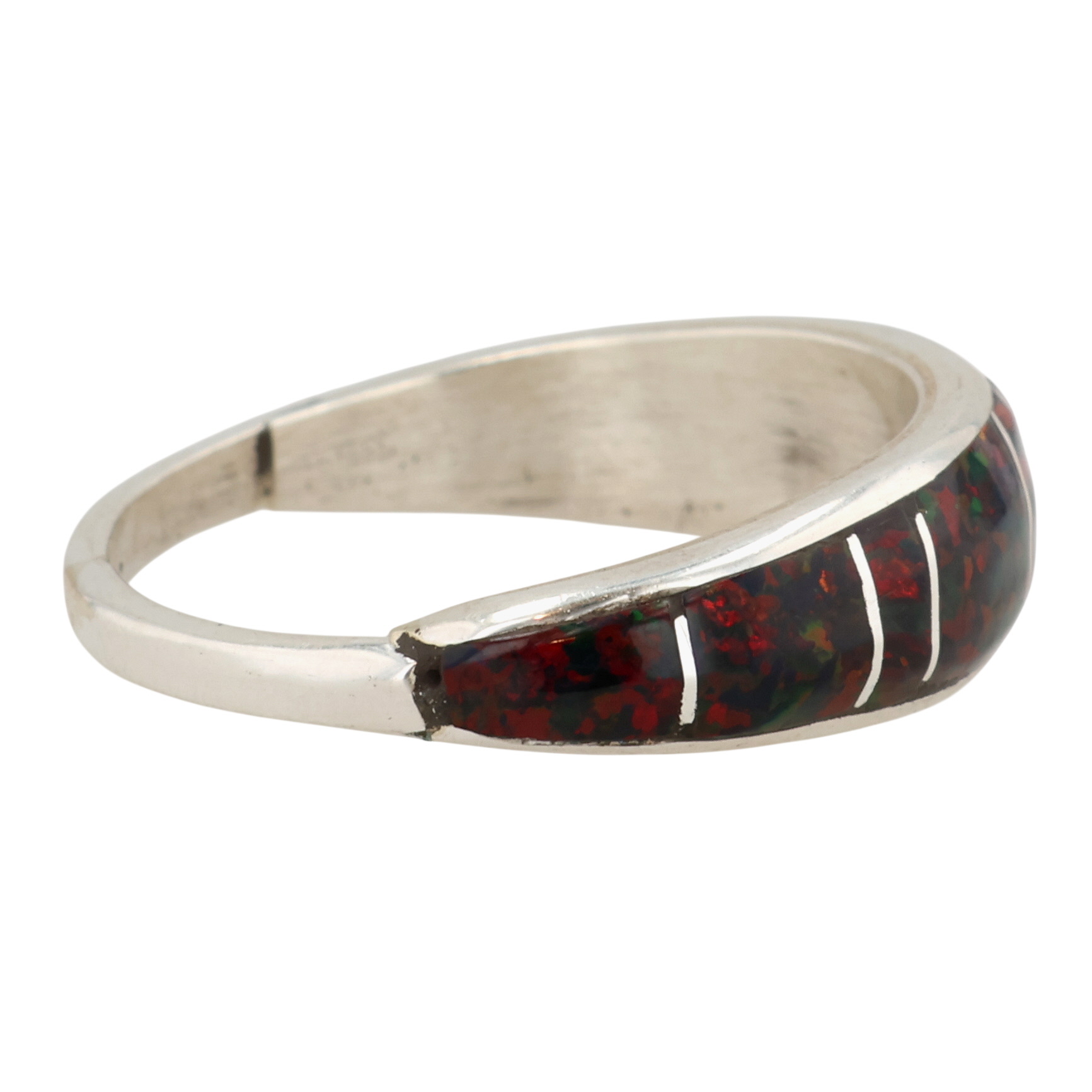 Kerri Peina Zuni Sterling Opal Inlay Ring Sz 7