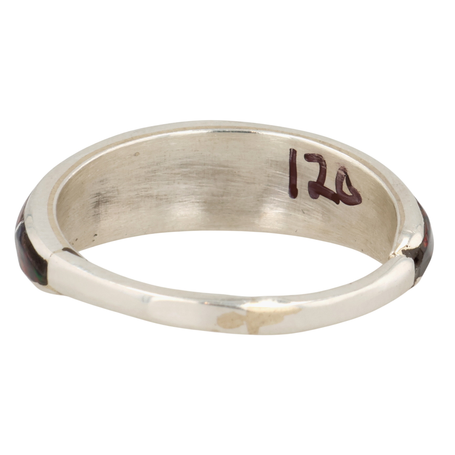 Kerri Peina Zuni Sterling Opal Inlay Ring Sz 7