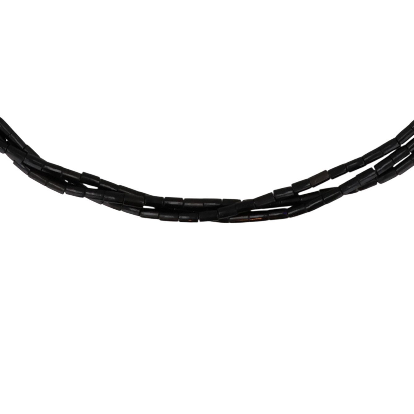 Southwest Sterling Onyx Bead Multi-Strand Necklace