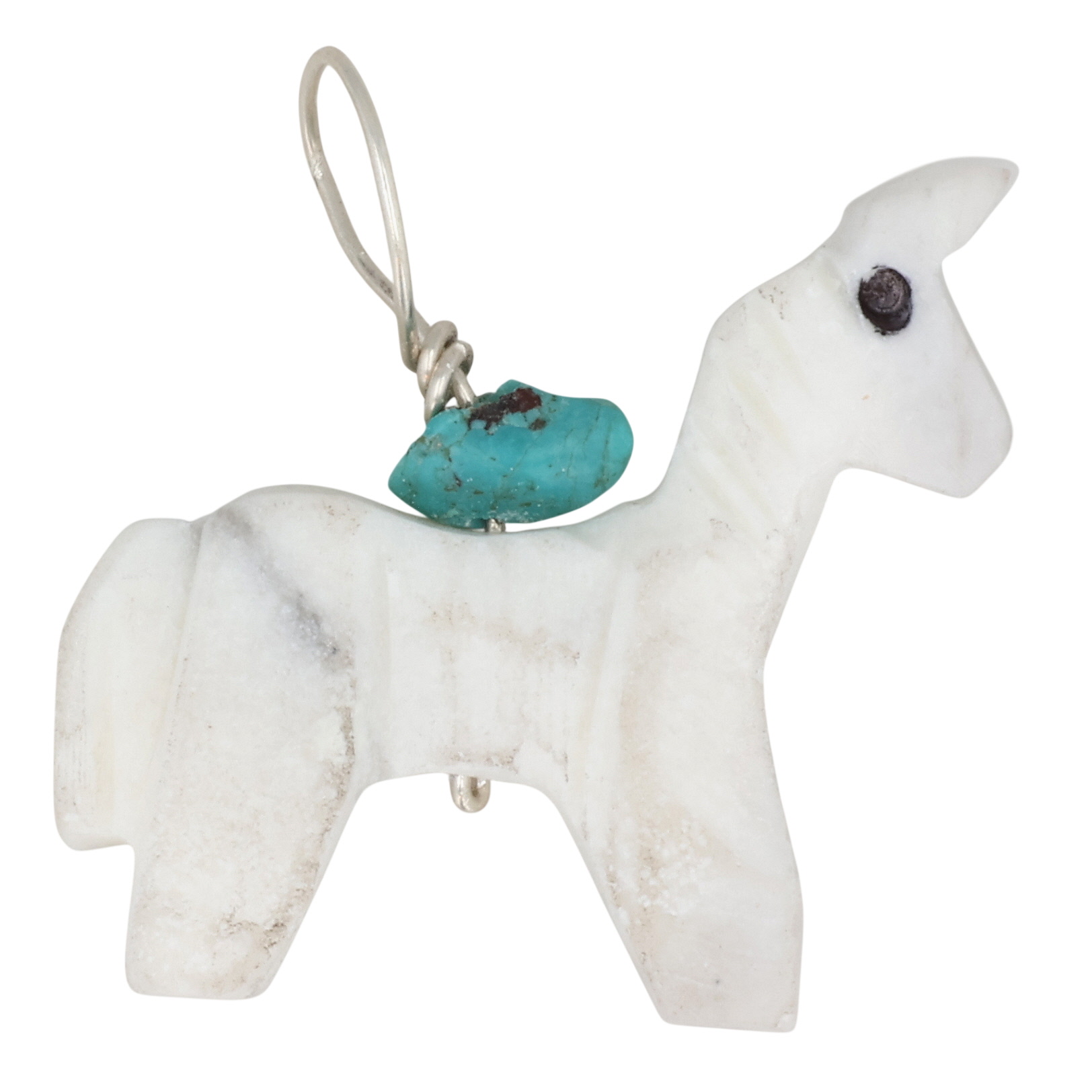 Allison White Navajo Sterling Multi-Stone Llama Pendant