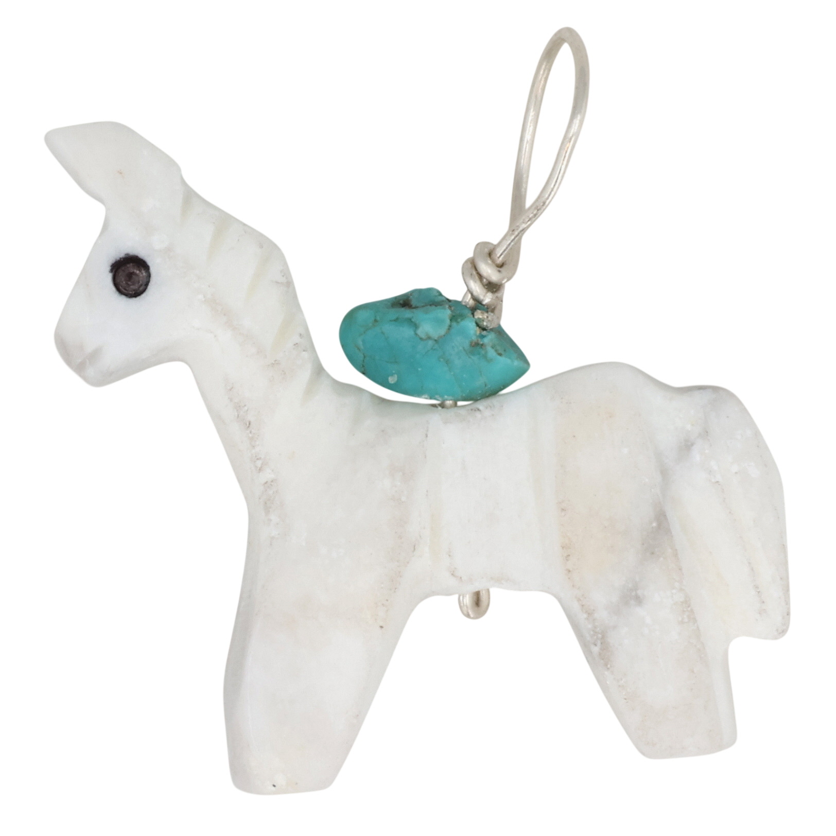 Allison White Navajo Sterling Multi-Stone Llama Pendant