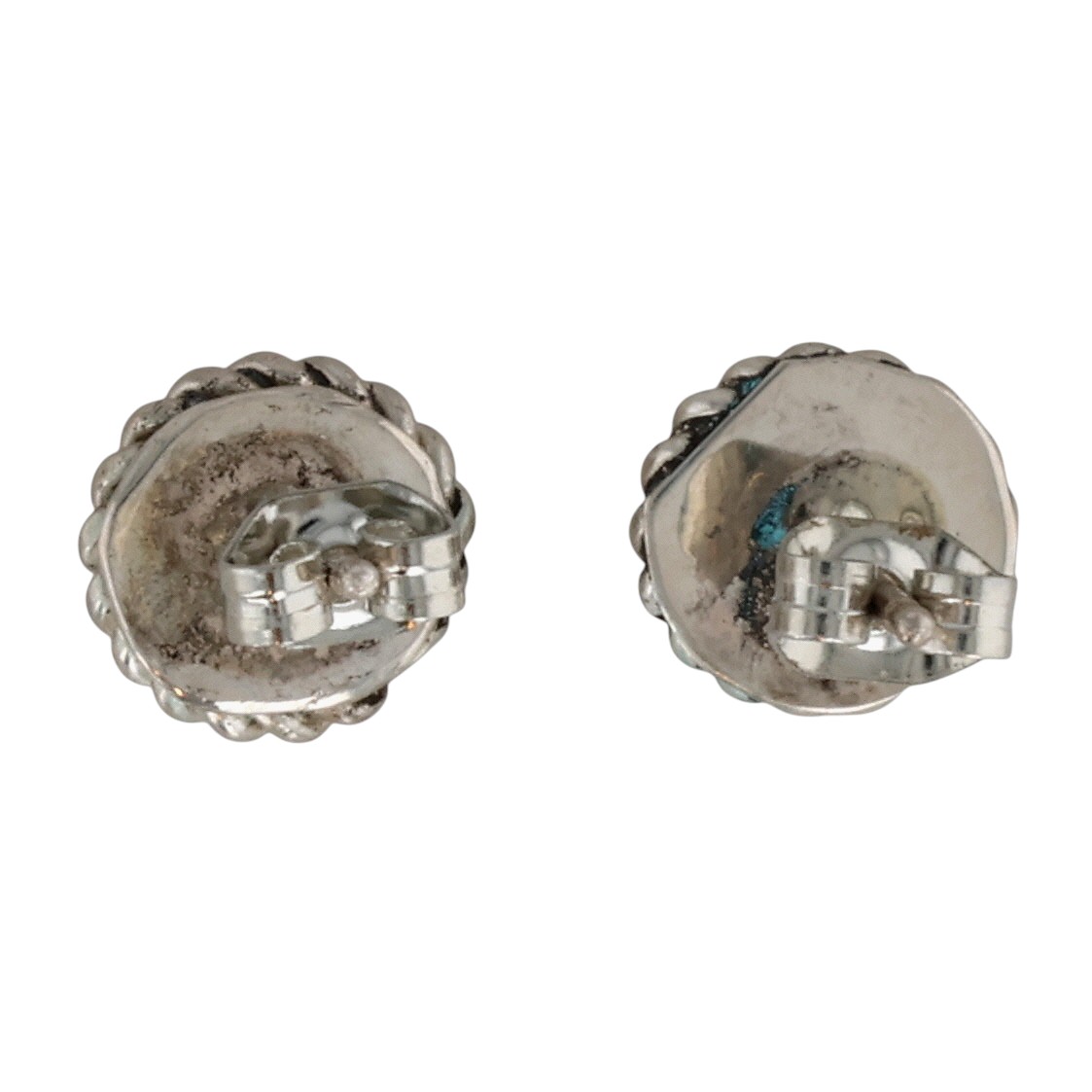 Tricia Lonjose Zuni Sterling Opal Earrings
