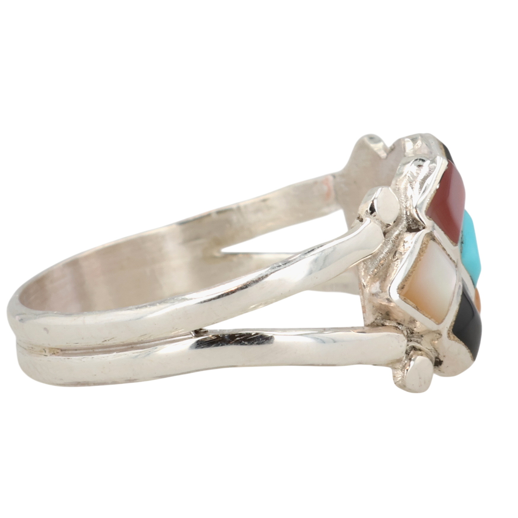 Bonnie Quam Zuni Sterling Multi-Stone Ring Sz 6.5