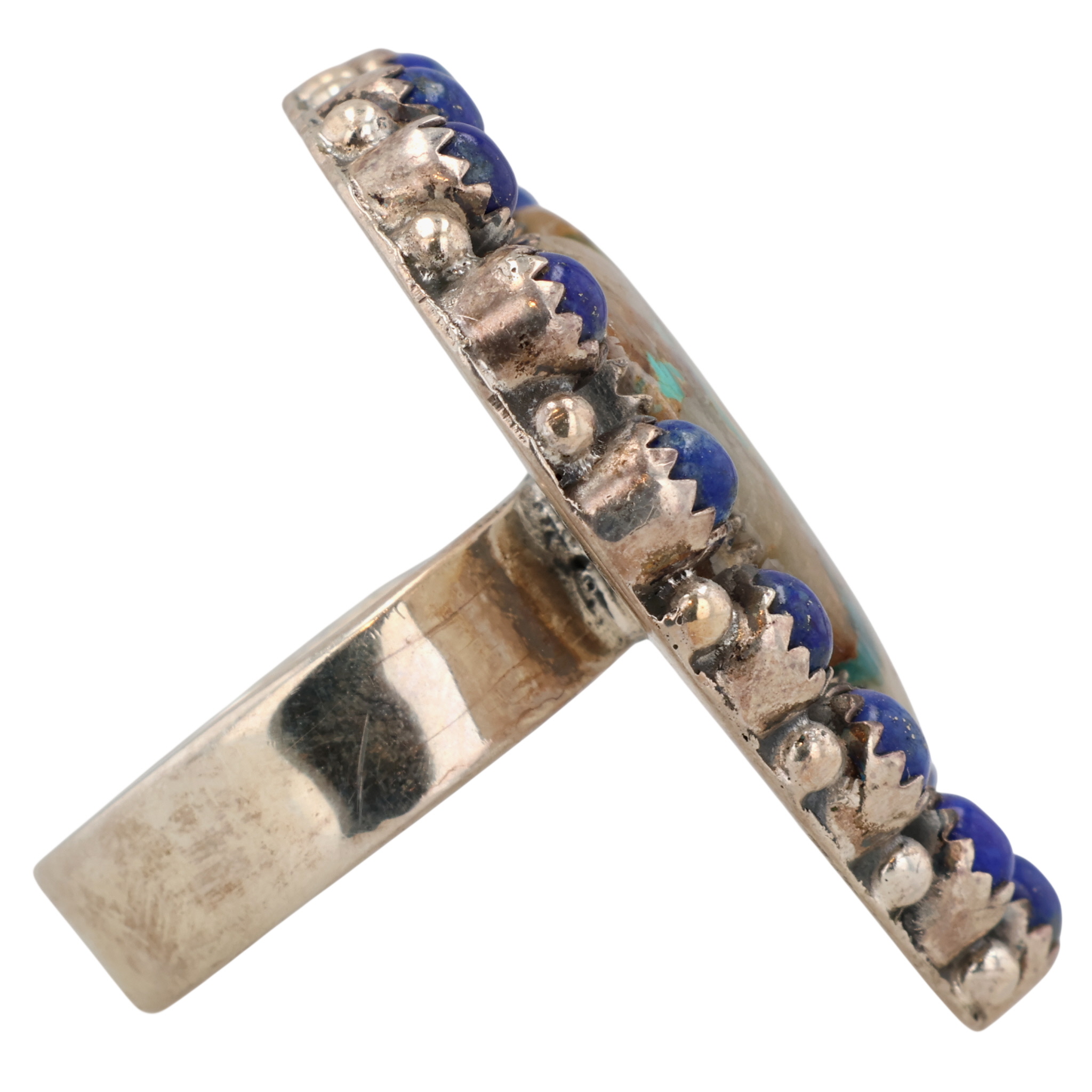HaDa Collection Sterling Multi-Stone Heart Adjustable Ring
