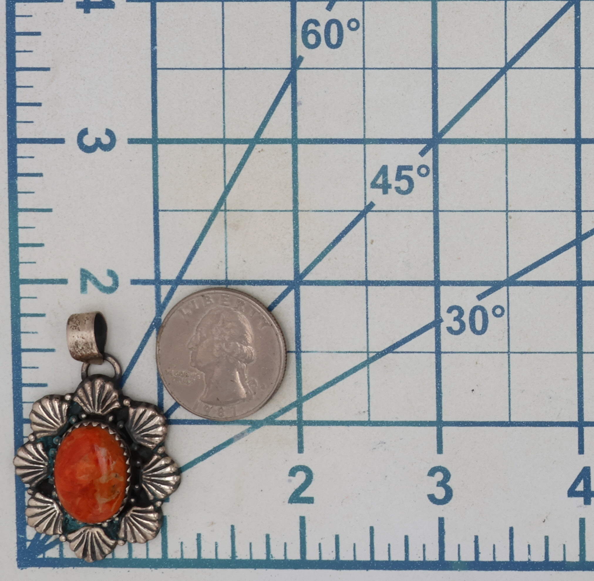 HaDa Collection Sterling Apple Coral Pendant