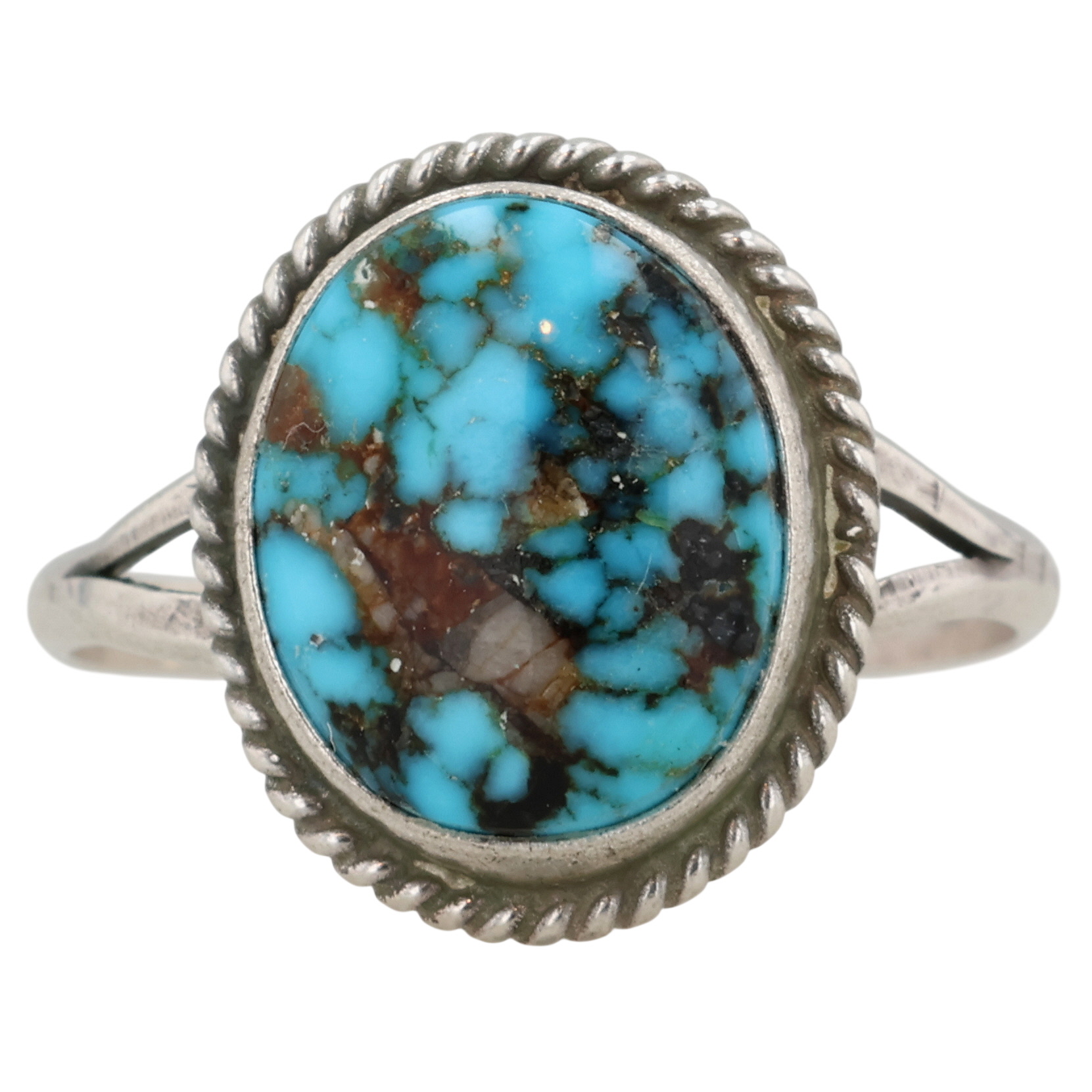 Jerryson Henio Navajo Sterling Sonoran Gold Turquoise Ring Sz 8.5
