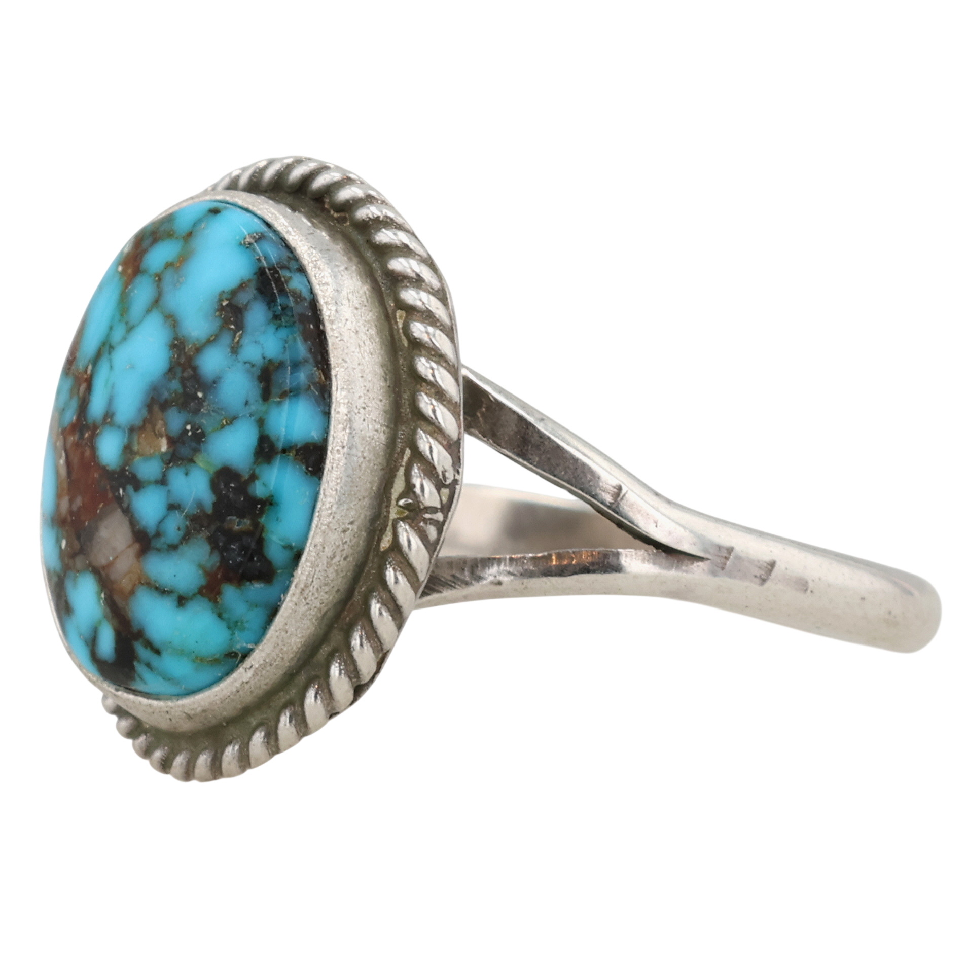 Jerryson Henio Navajo Sterling Sonoran Gold Turquoise Ring Sz 8.5