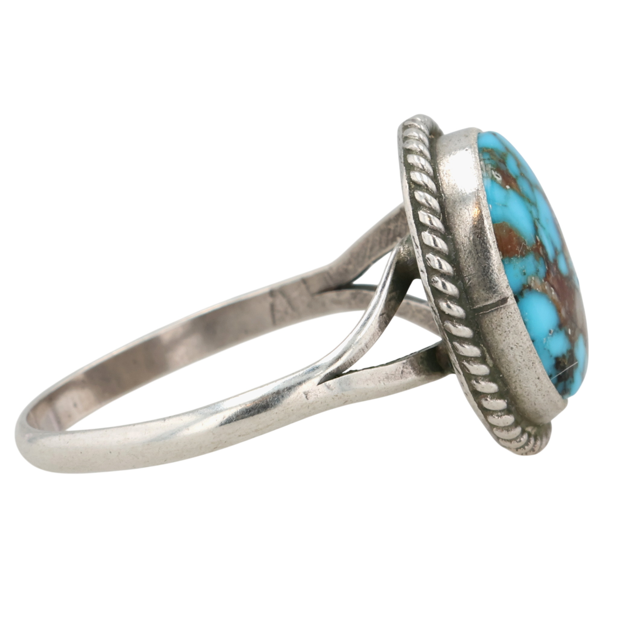 Jerryson Henio Navajo Sterling Sonoran Gold Turquoise Ring Sz 8.5