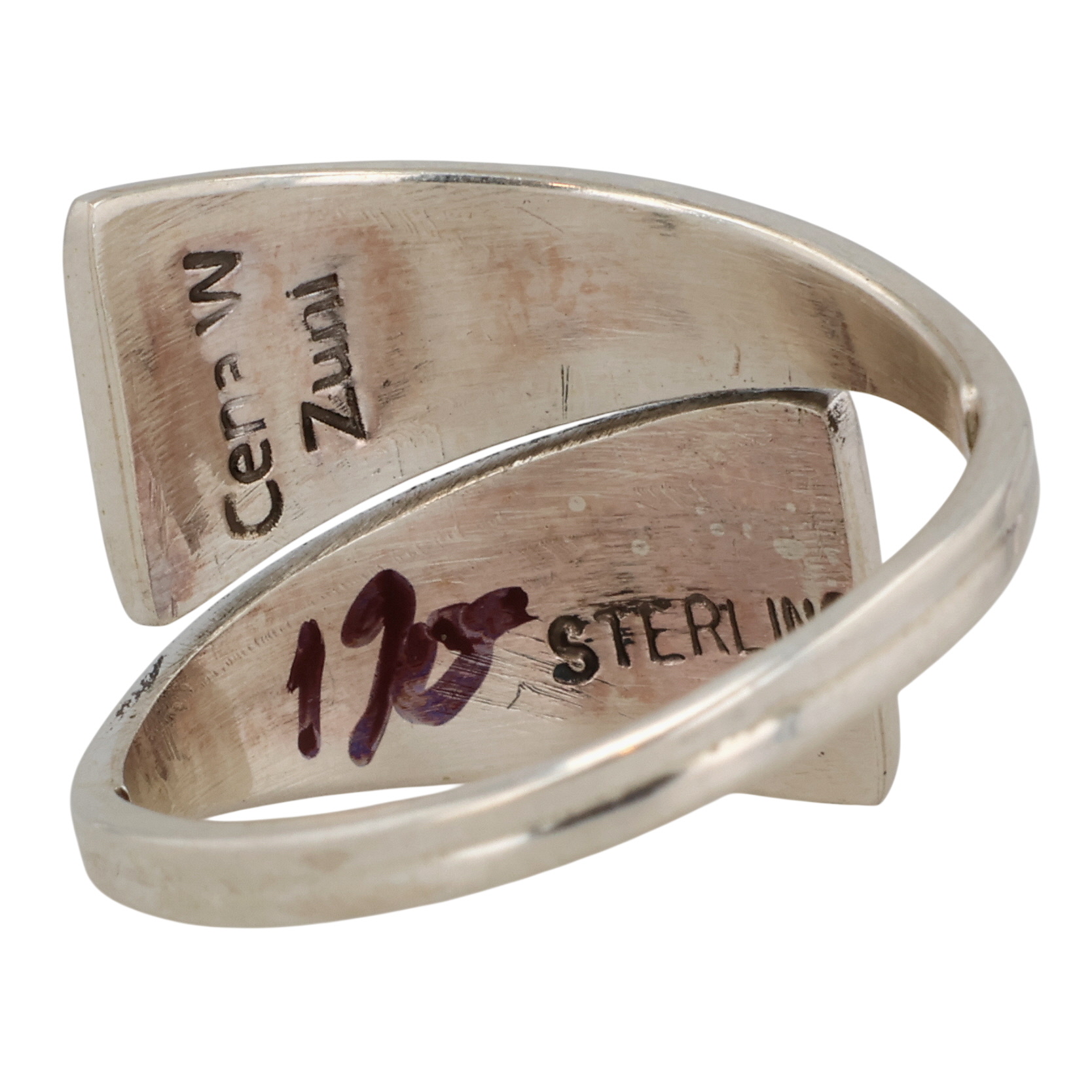 Cena Weebothee Zuni Sterling Multi-Stone Inlay Adjustable Ring