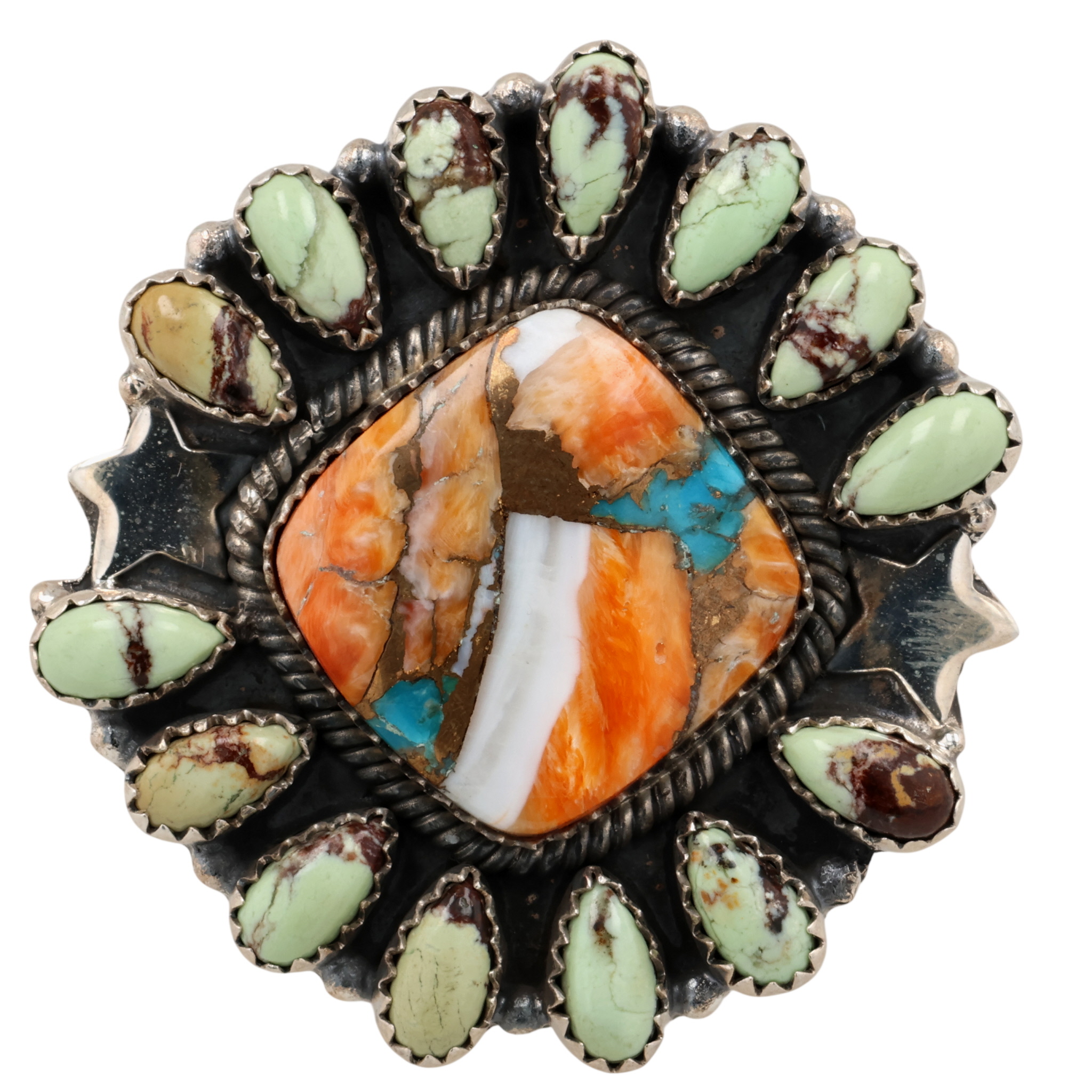 HaDa Collection Sterling Multi-Stone Adjustable Ring
