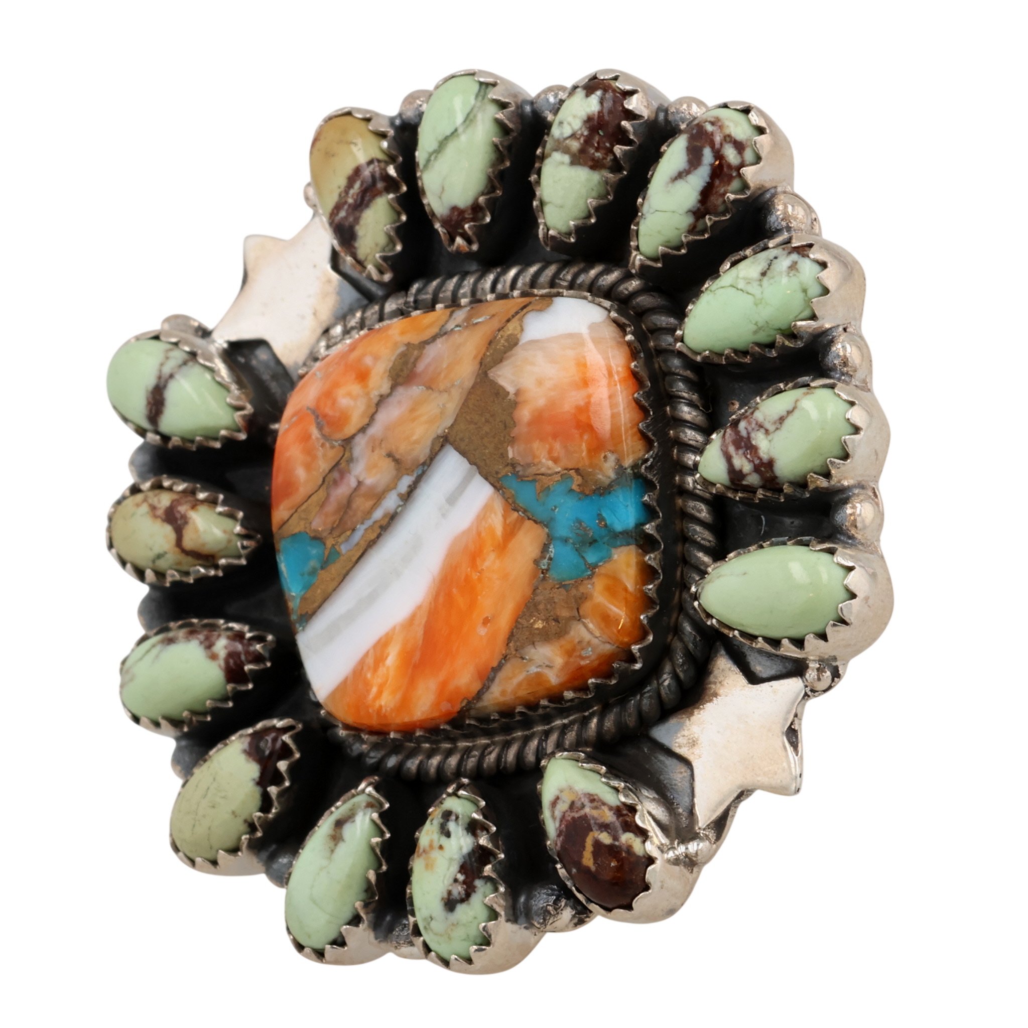 HaDa Collection Sterling Multi-Stone Adjustable Ring