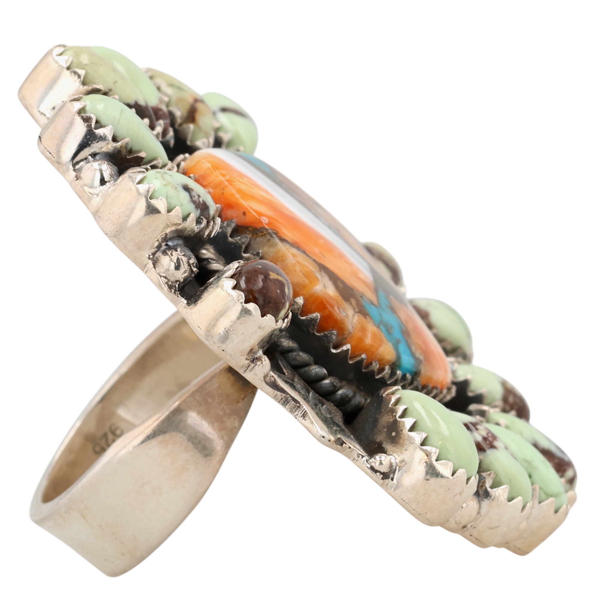 HaDa Collection Sterling Multi-Stone Adjustable Ring